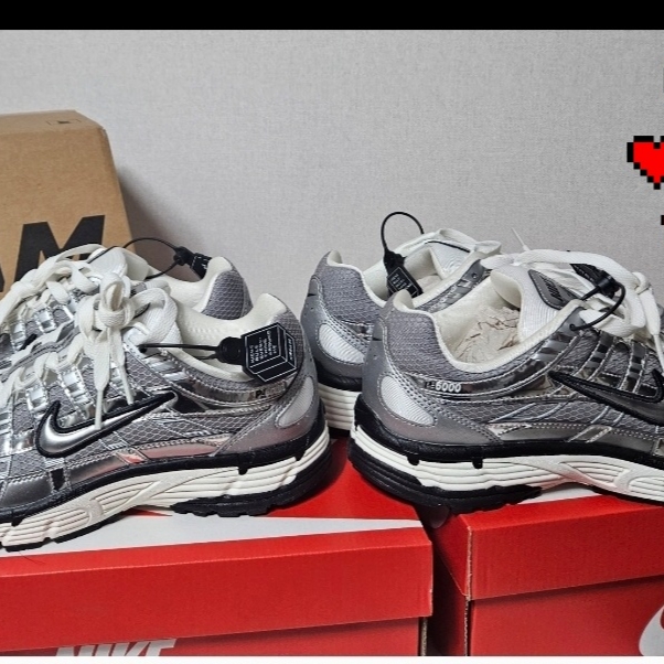 Nike P-6000 Metallic Silver 착용 스타일 - 2