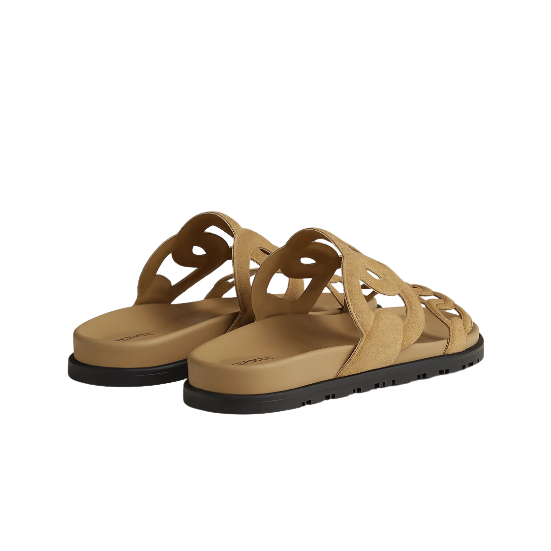 (W) 에르메스 엑스트라 샌들 스웨이드 고트스킨 & 베쥬 알바트르((W) Hermes Extra Sandal Suede Goatskin & Beige Albatre) - 3