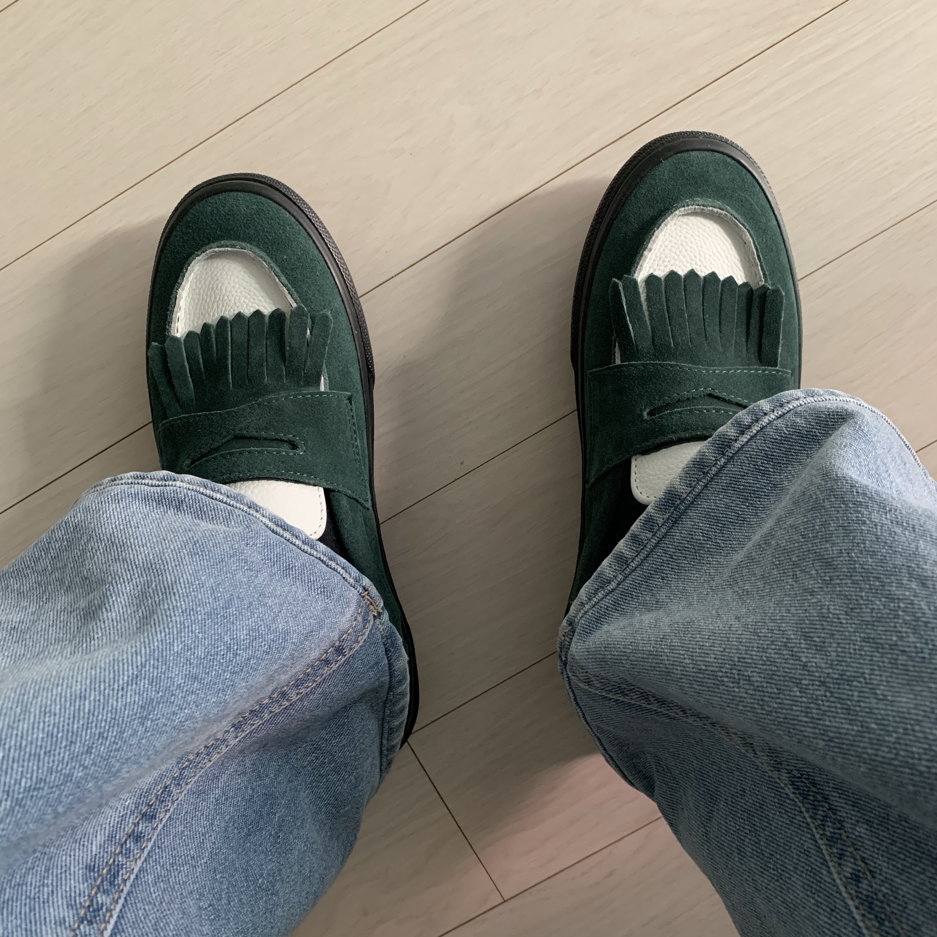 Vans x Arihara Miyukii Loafer Green White 착용 스타일 - 4