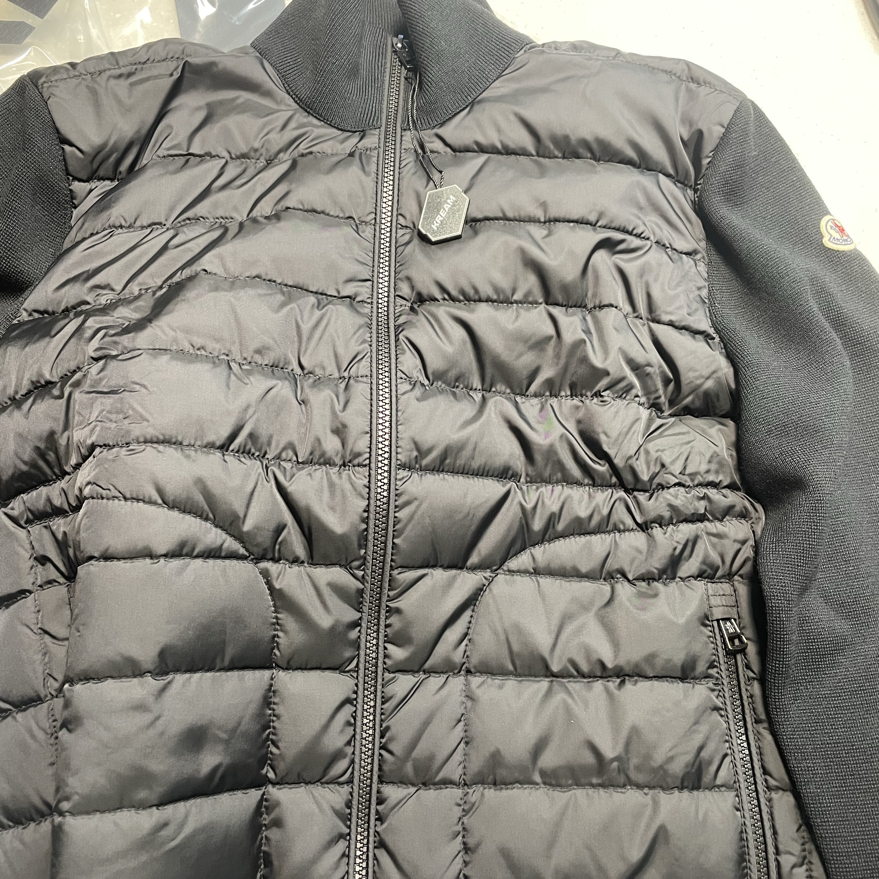 Moncler Padded Wool Cardigan Black - 23FW 착용 스타일