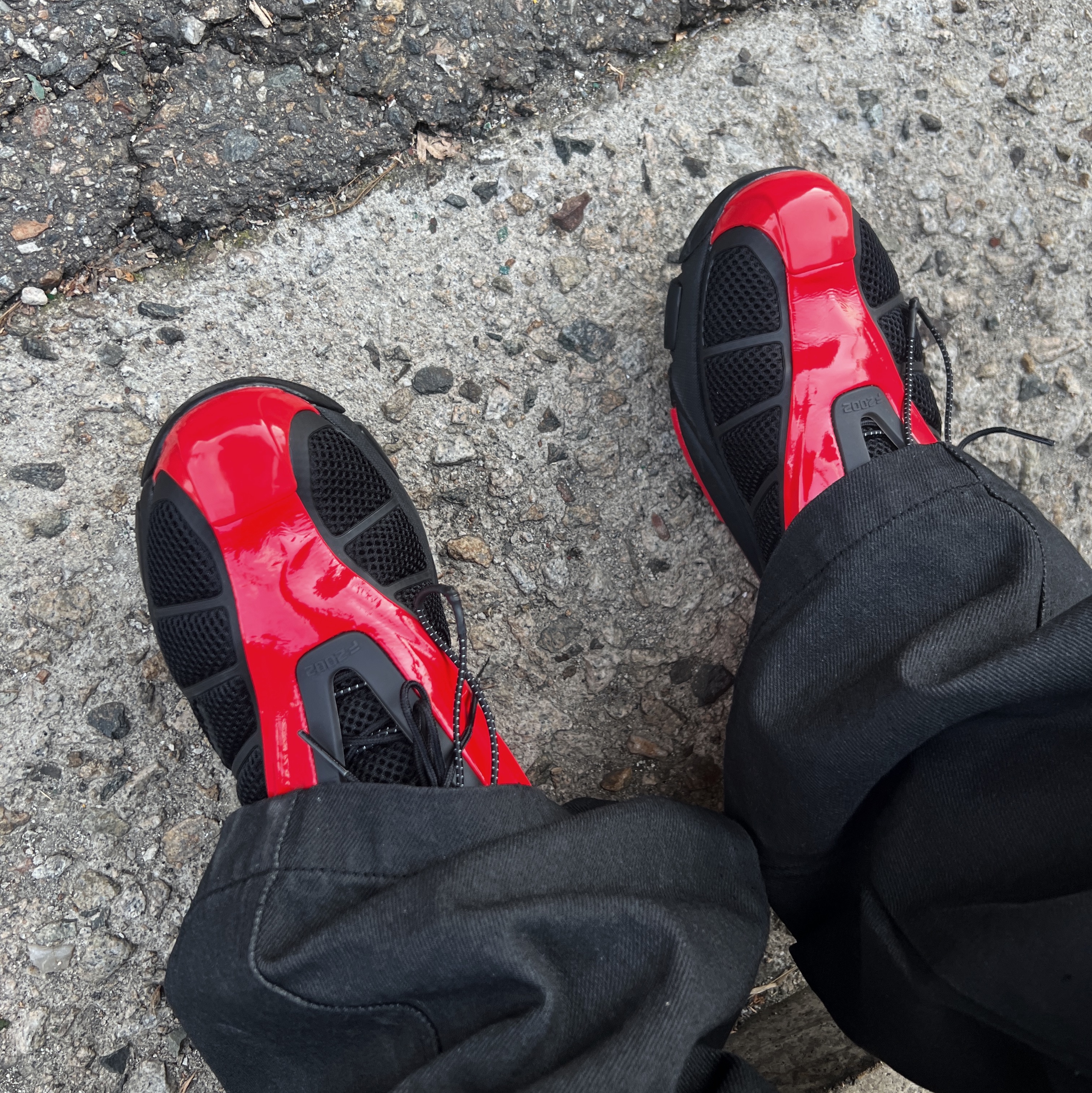 Fila Replica 2002 Black Red 착용 스타일 - 2