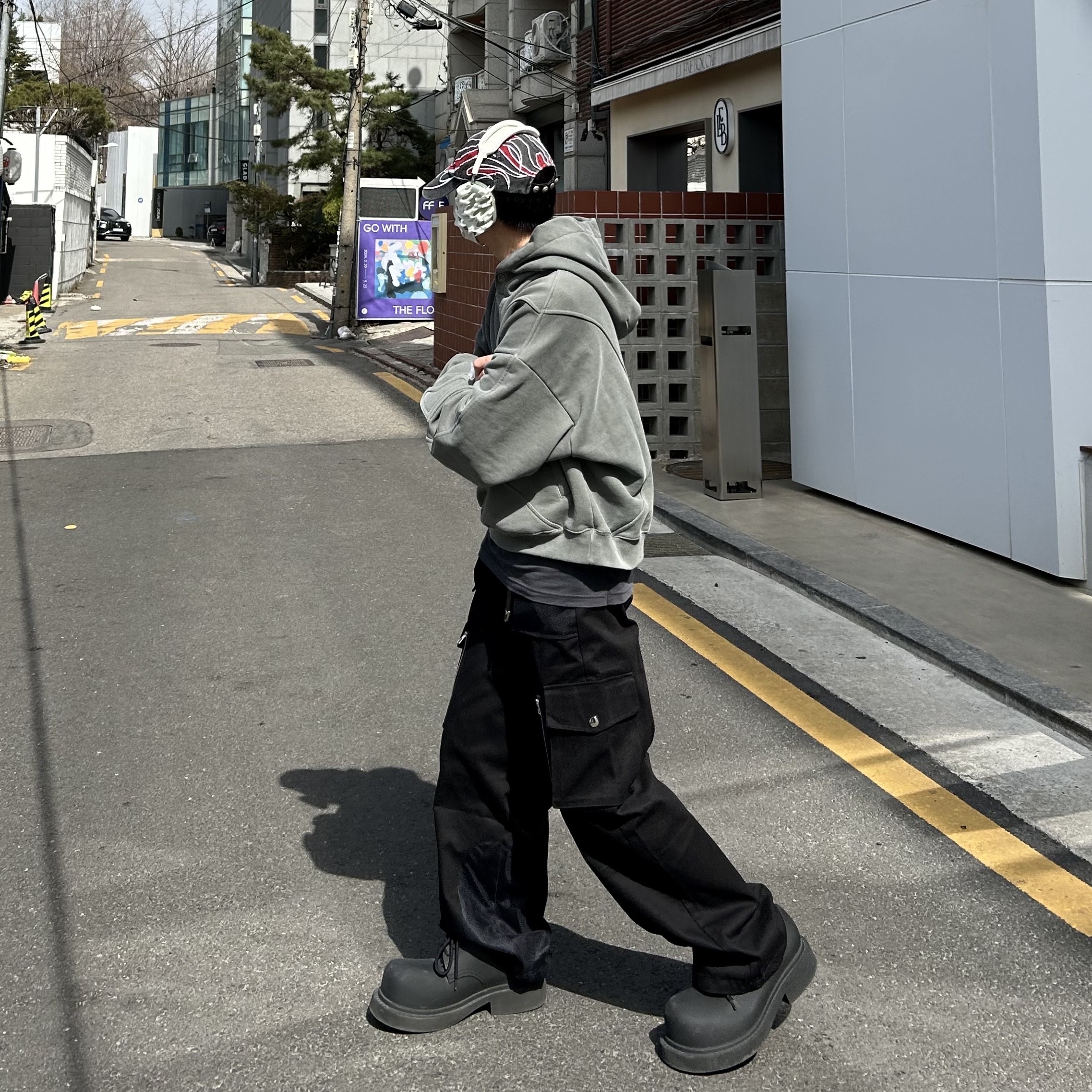 Test Artifact Era Origin Max 003x White, Thug Club Chopper Flame Stud Cap Red 착용 스타일 - 4