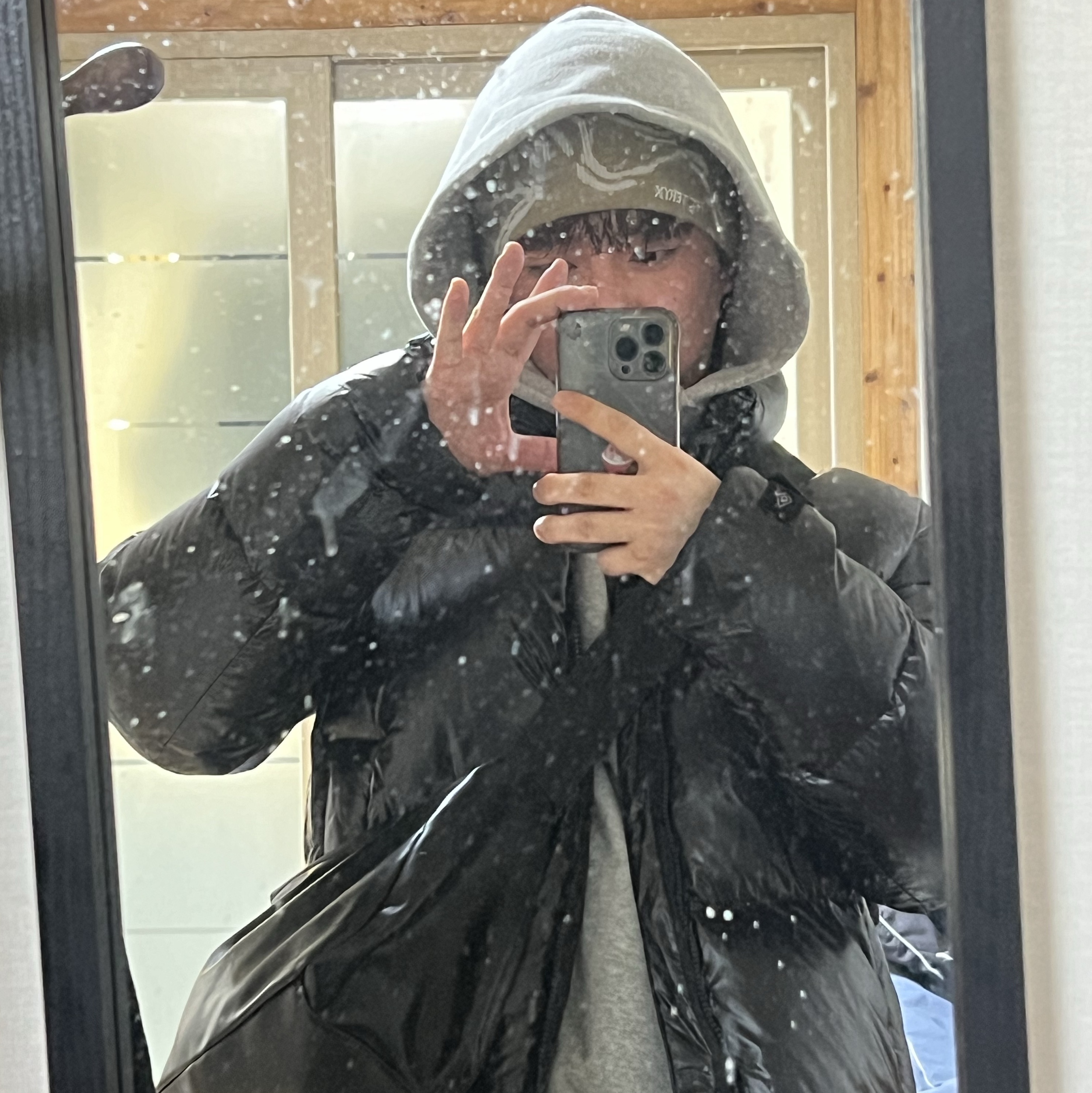 IAB Studio Hoodie Gray - 21SS, Arc'teryx Bird Head Toque Smoke Bluff 착용 스타일