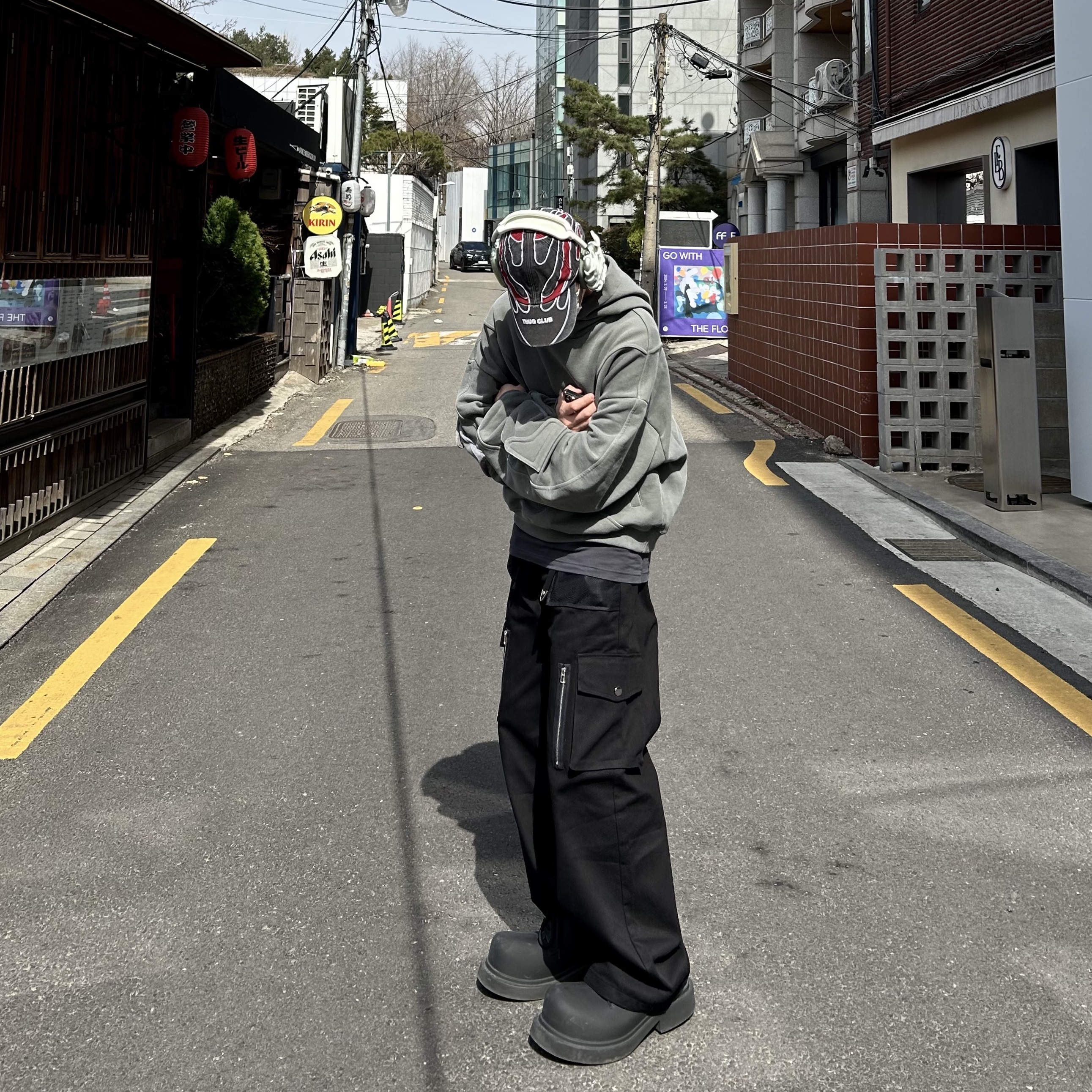 Test Artifact Era Origin Max 003x White, Thug Club Chopper Flame Stud Cap Red 착용 스타일 - 5