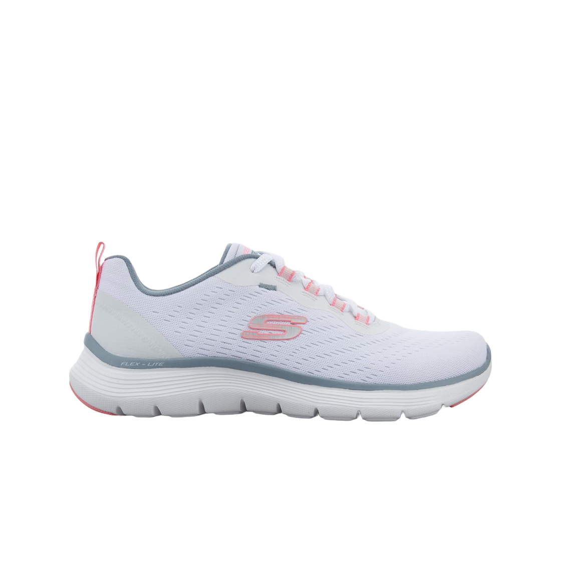 150201-WPKB (W) Skechers Flex Appeal 5.0 White Pink Blue