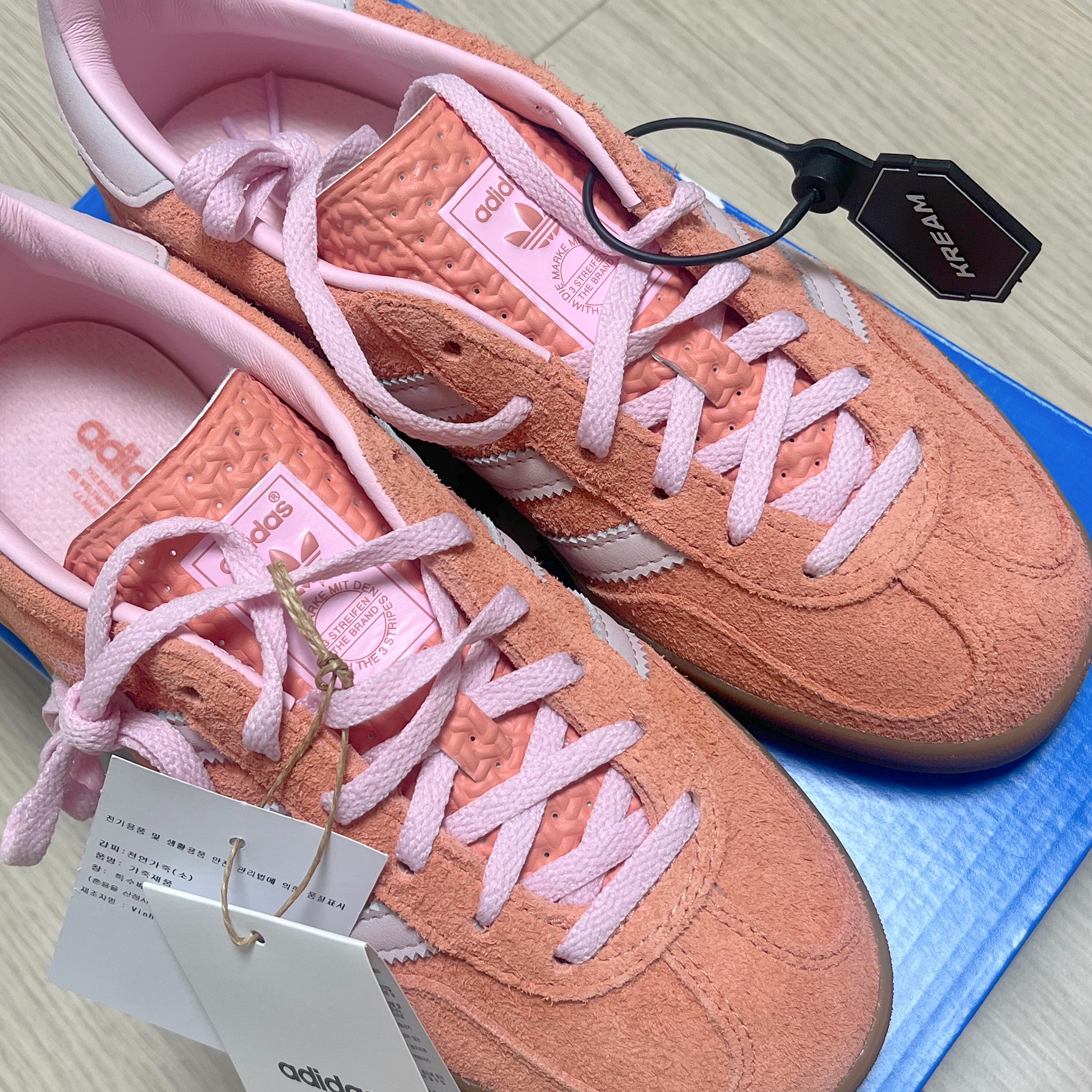 (W) Adidas Gazelle Indoor Wonder Clay Clear Pink 착용 스타일