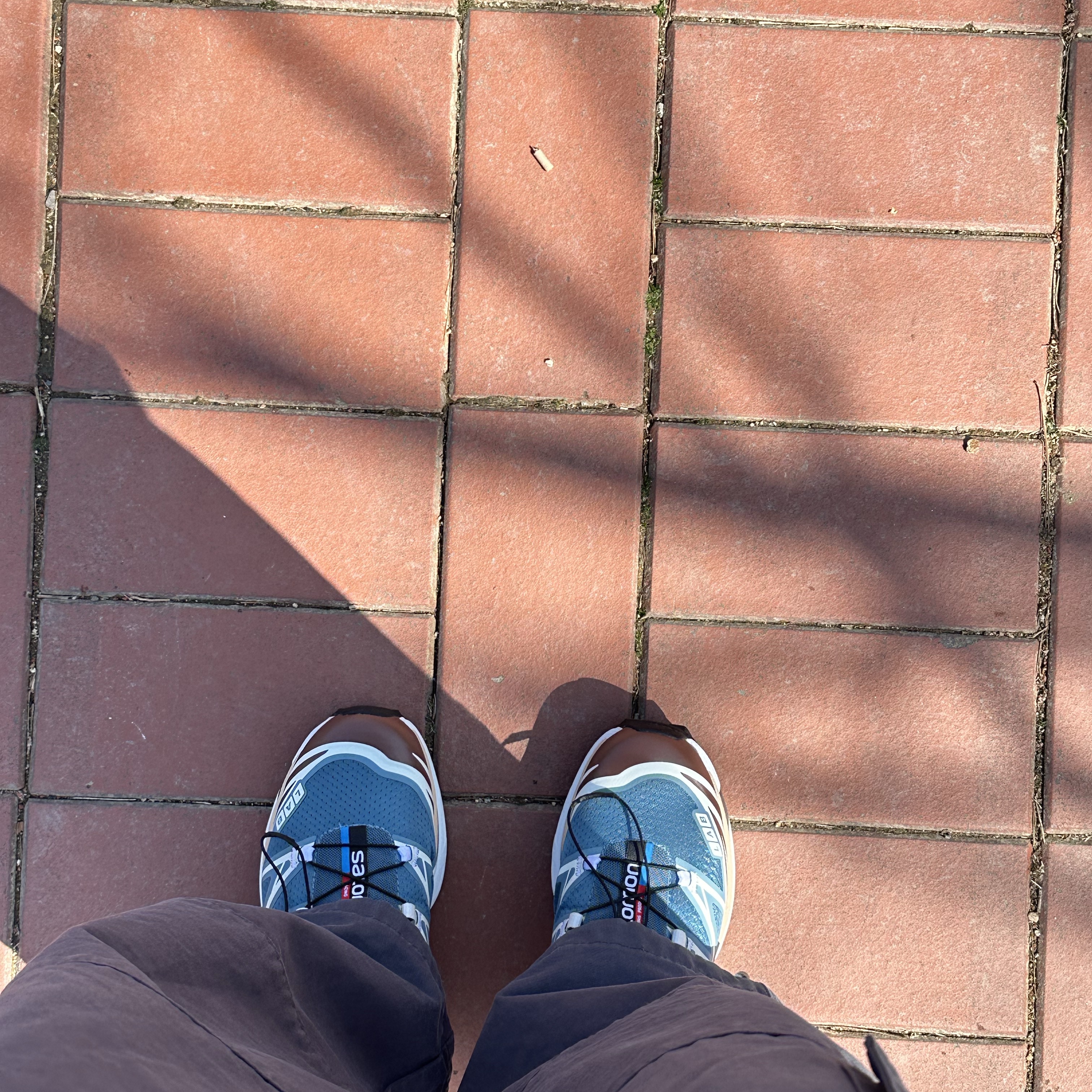 Salomon XT-6 Aegean Blue Tortoise Shell 착용 스타일 - 3