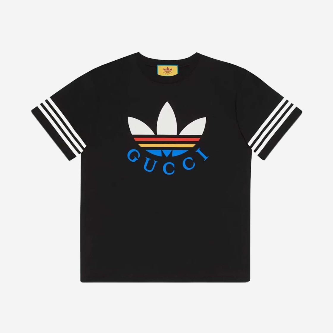 Gucci x Adidas Cotton T-Shirt Black 상세 이미지 1