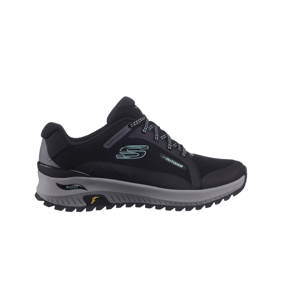 (W) 스케쳐스 아치핏 디스커버 블랙 아쿠아((W) Skechers Arch Fit Discover Black Aqua) - 1