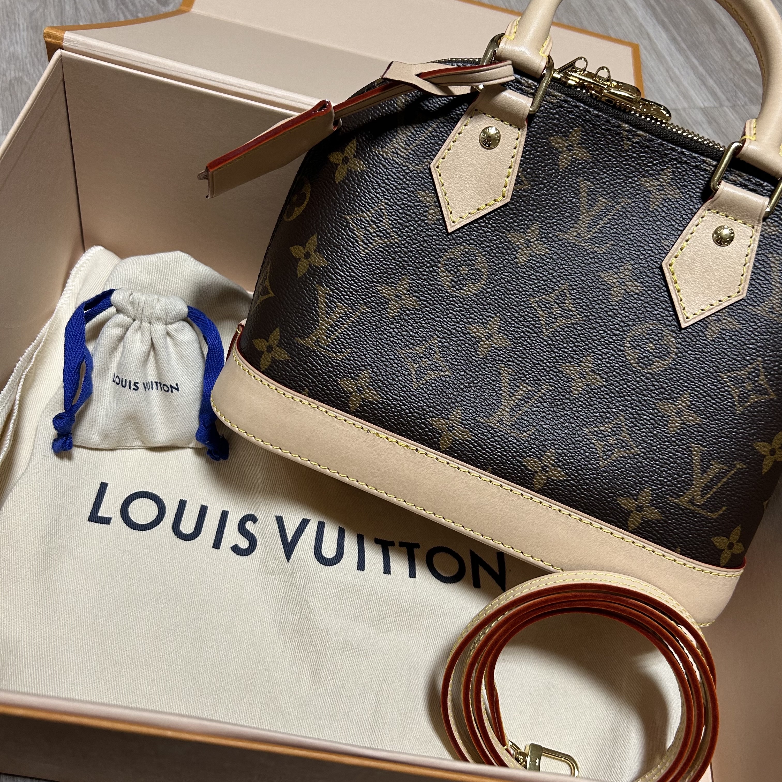 Louis Vuitton Alma BB Monogram 착용 스타일 - 1