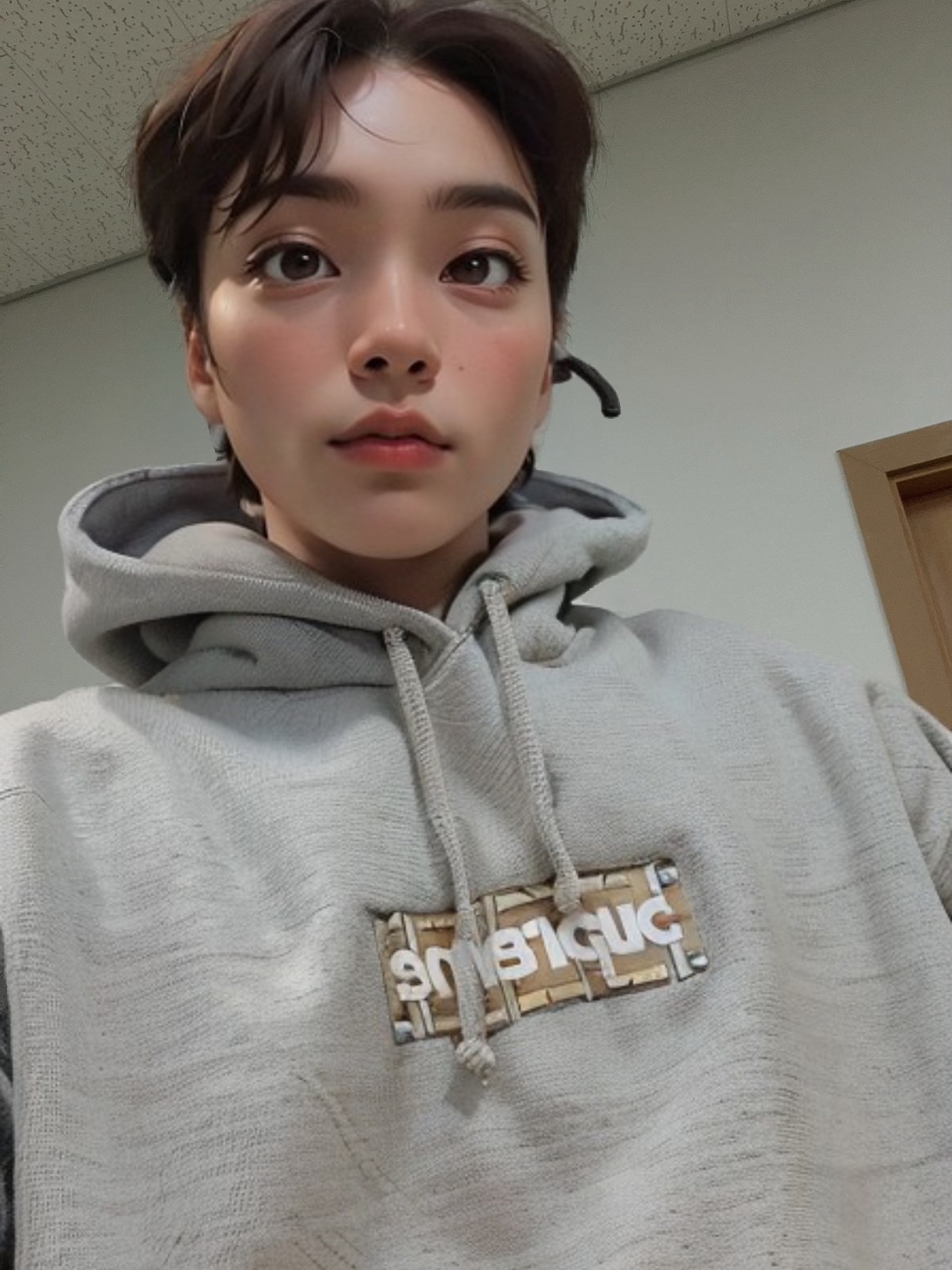 Supreme x Burberry Box Logo Hooded Sweatshirt Heather Grey - 22SS 착용 스타일 - 1