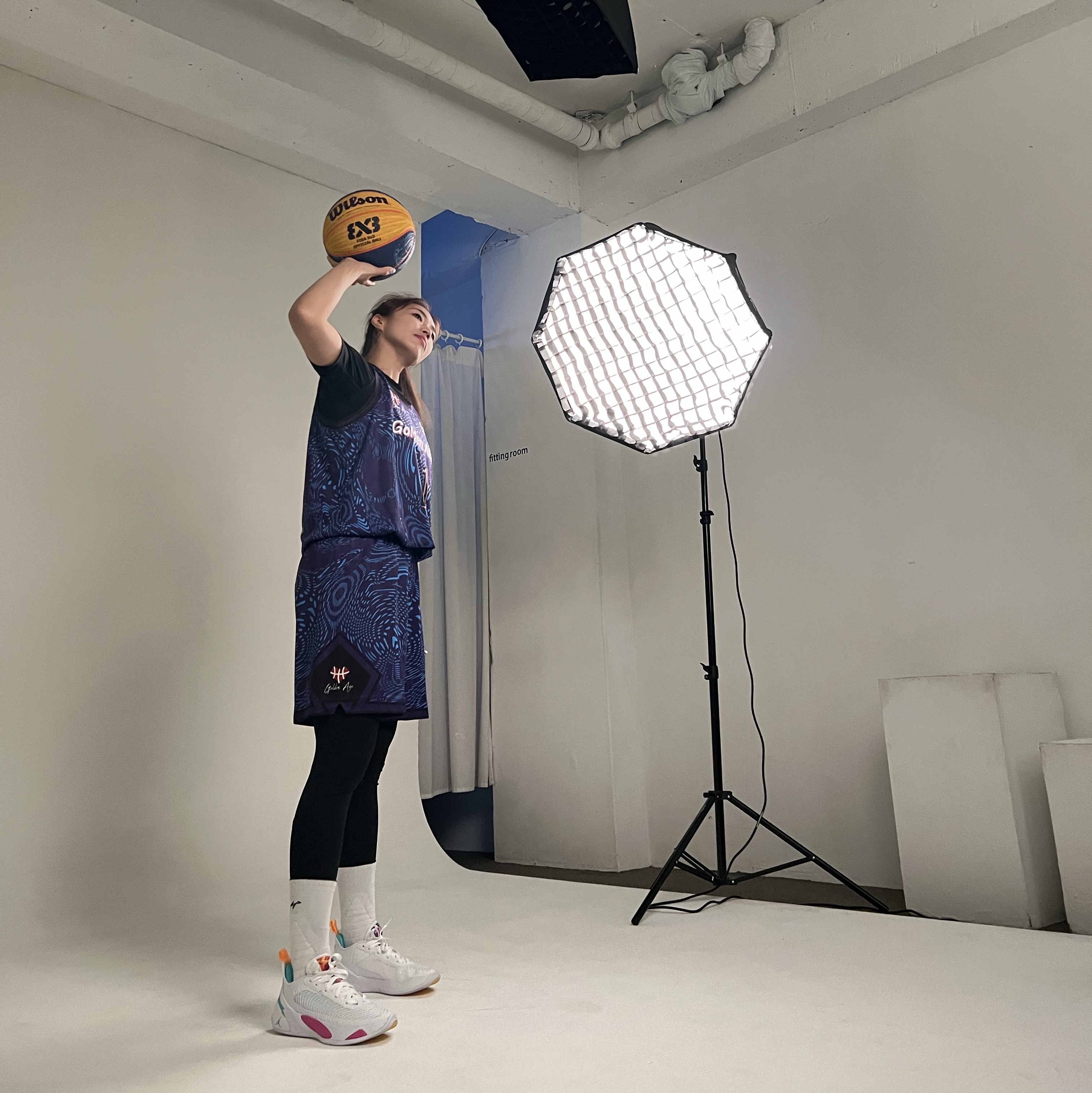 Jordan Luka 1 PF White Dynamic Turquoise 착용 스타일 - 2