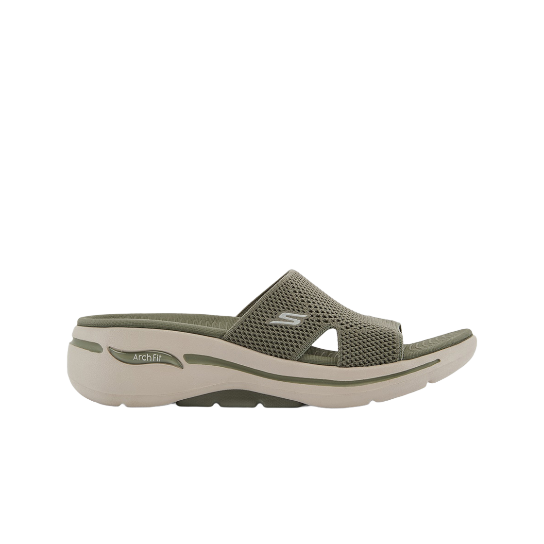 (W) 스케쳐스 고워크 아치핏 샌들 올리브((W) Skechers Go Walk Arch Fit Sandal Olive)