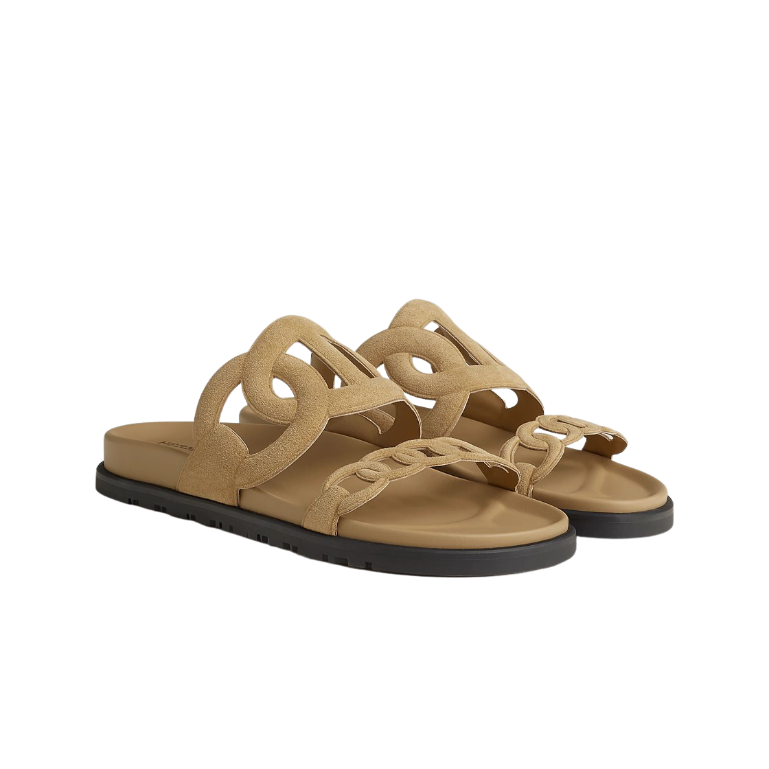 (W) 에르메스 엑스트라 샌들 스웨이드 고트스킨 & 베쥬 알바트르((W) Hermes Extra Sandal Suede Goatskin & Beige Albatre) - 2