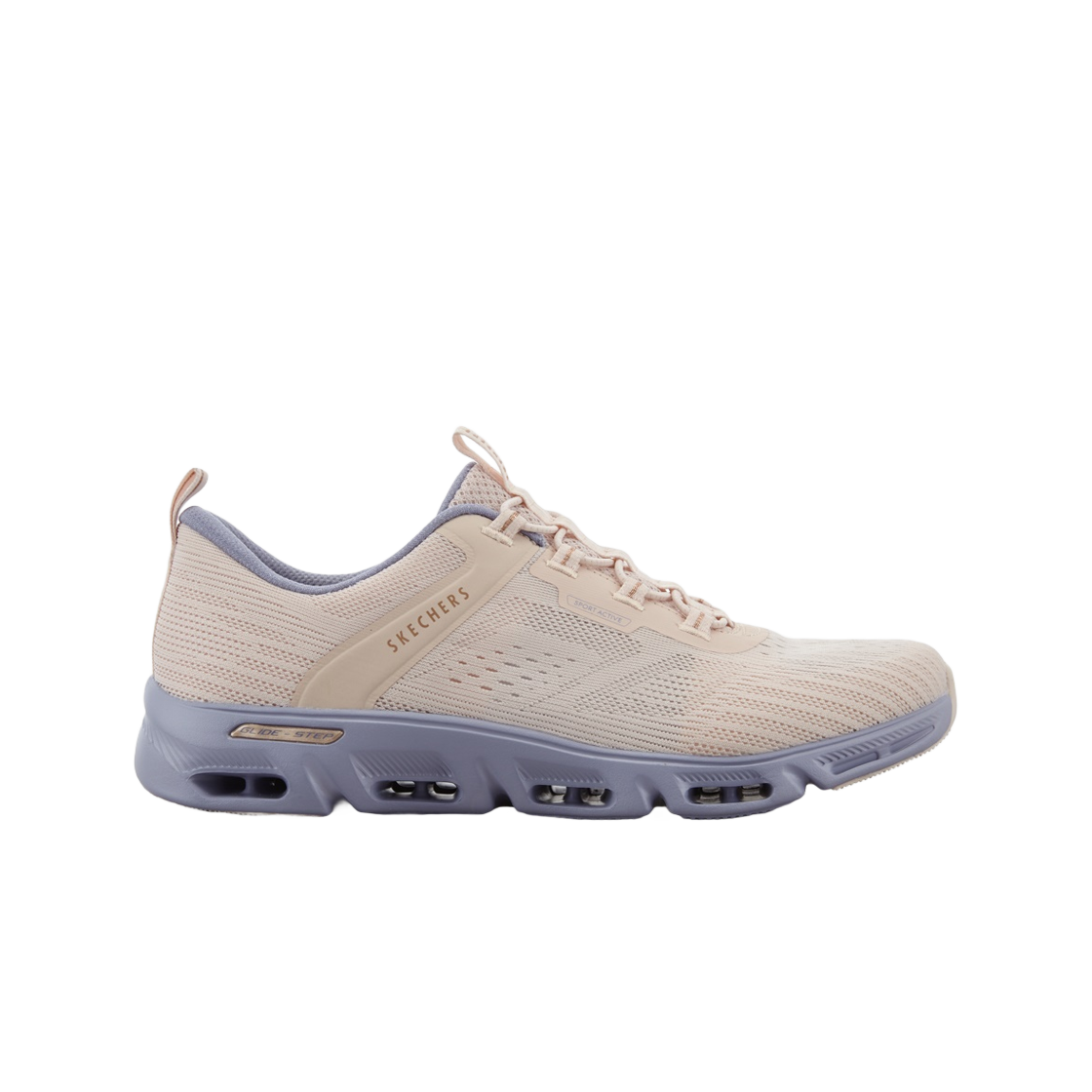 104601-NTPR (W) Skechers Glide-Step Gratify Natural Purple