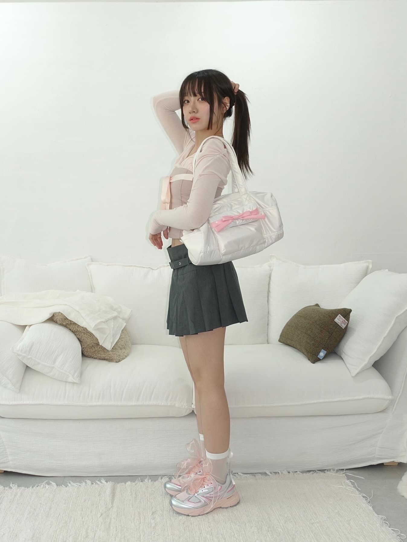 Fila Interun Pink Blossom 착용 스타일 - 6