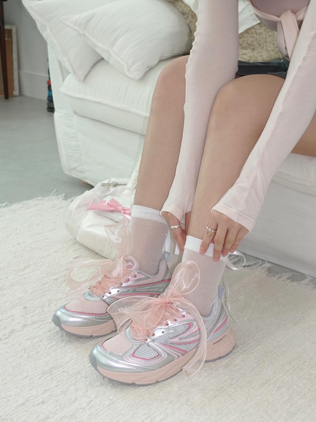 Fila Interun Pink Blossom 착용 스타일 - 7
