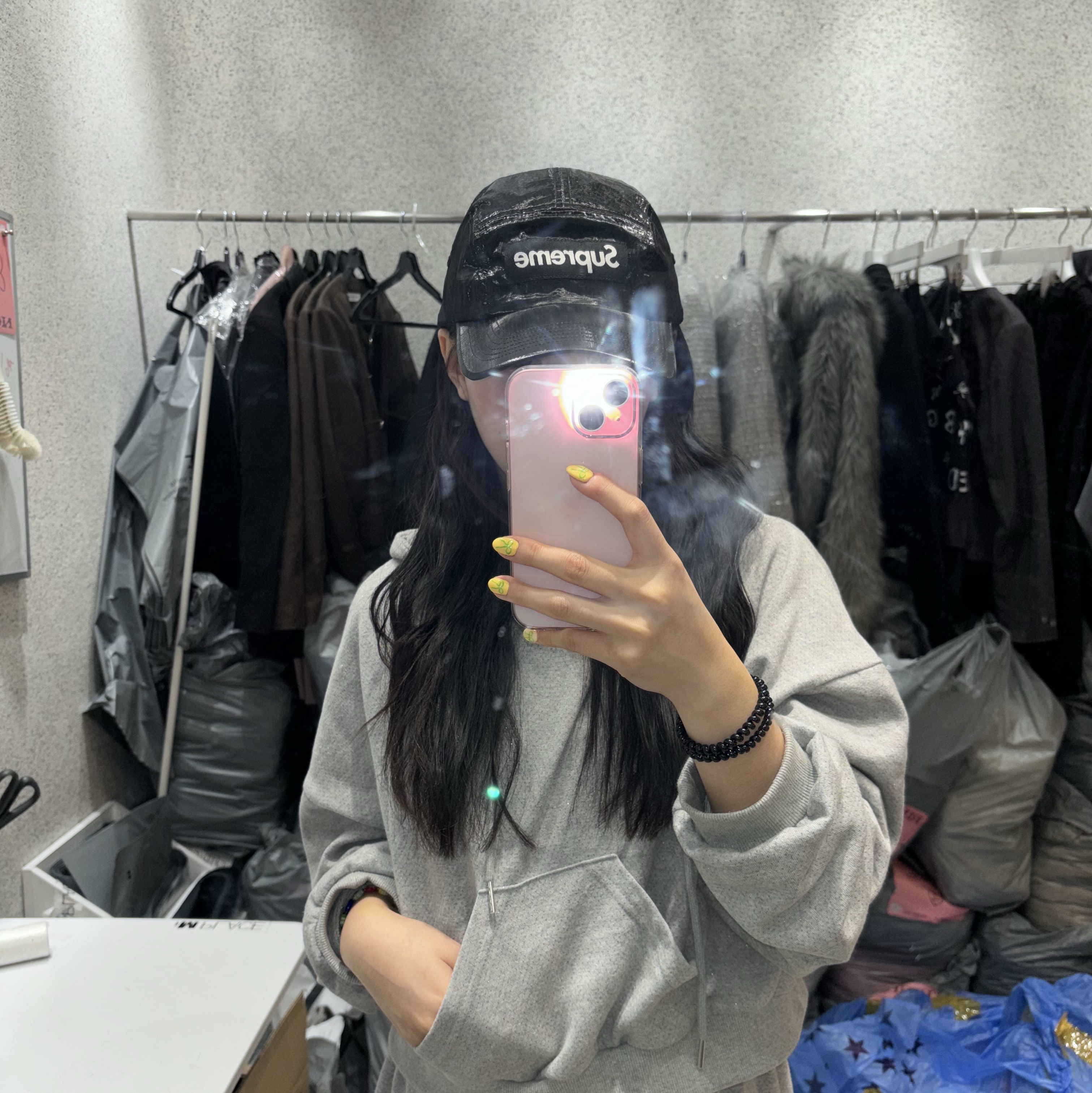 Supreme Gloss Ripstop Camp Cap Black - 23FW 착용 스타일
