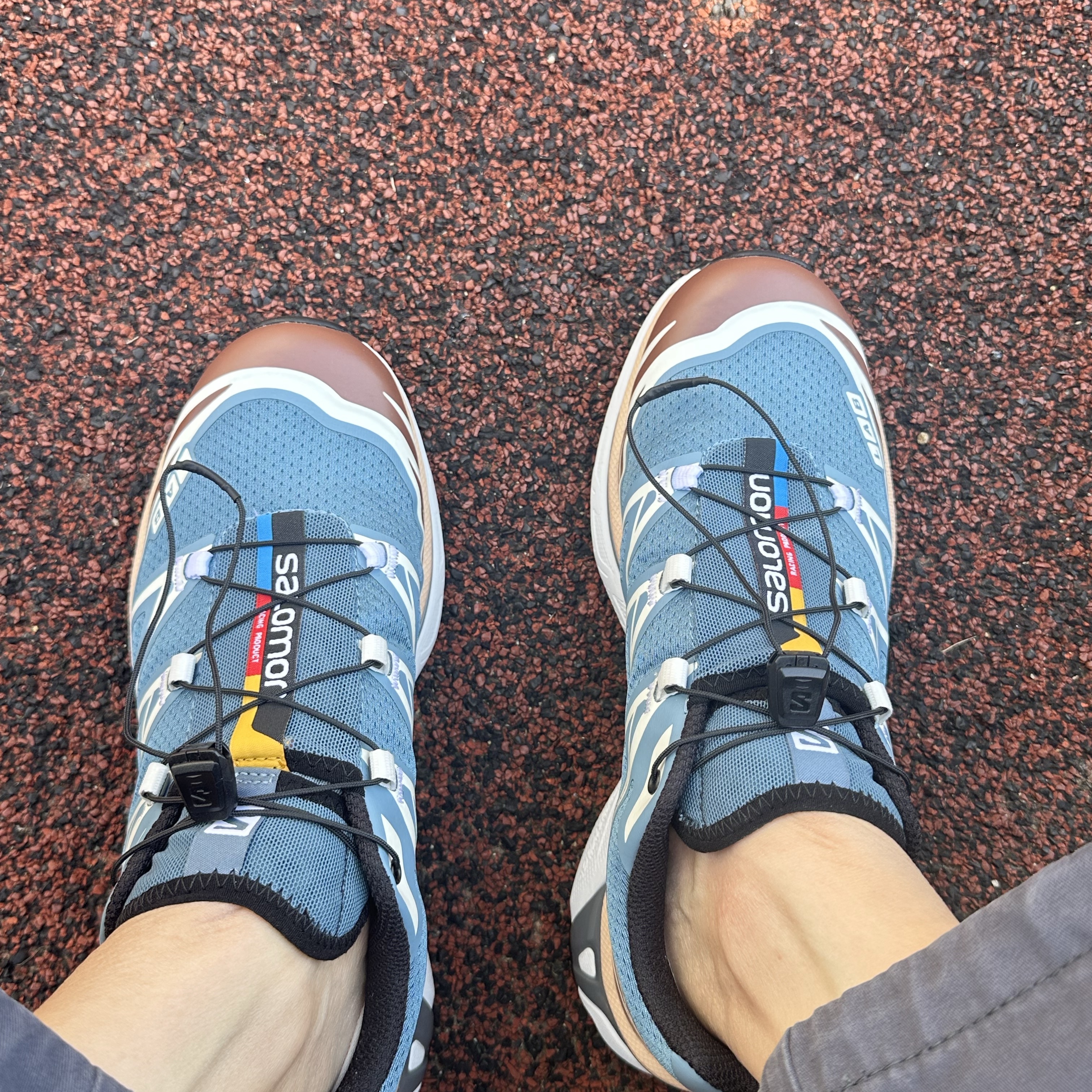 Salomon XT-6 Aegean Blue Tortoise Shell 착용 스타일 - 4