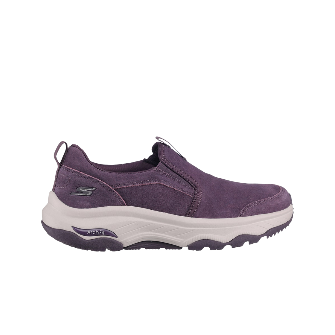 (W) 스케쳐스 고워크 아치핏 아웃도어 스웨이드 플럼((W) Skechers Go Walk Arch Fit Outdoor Suede Plum) - 1