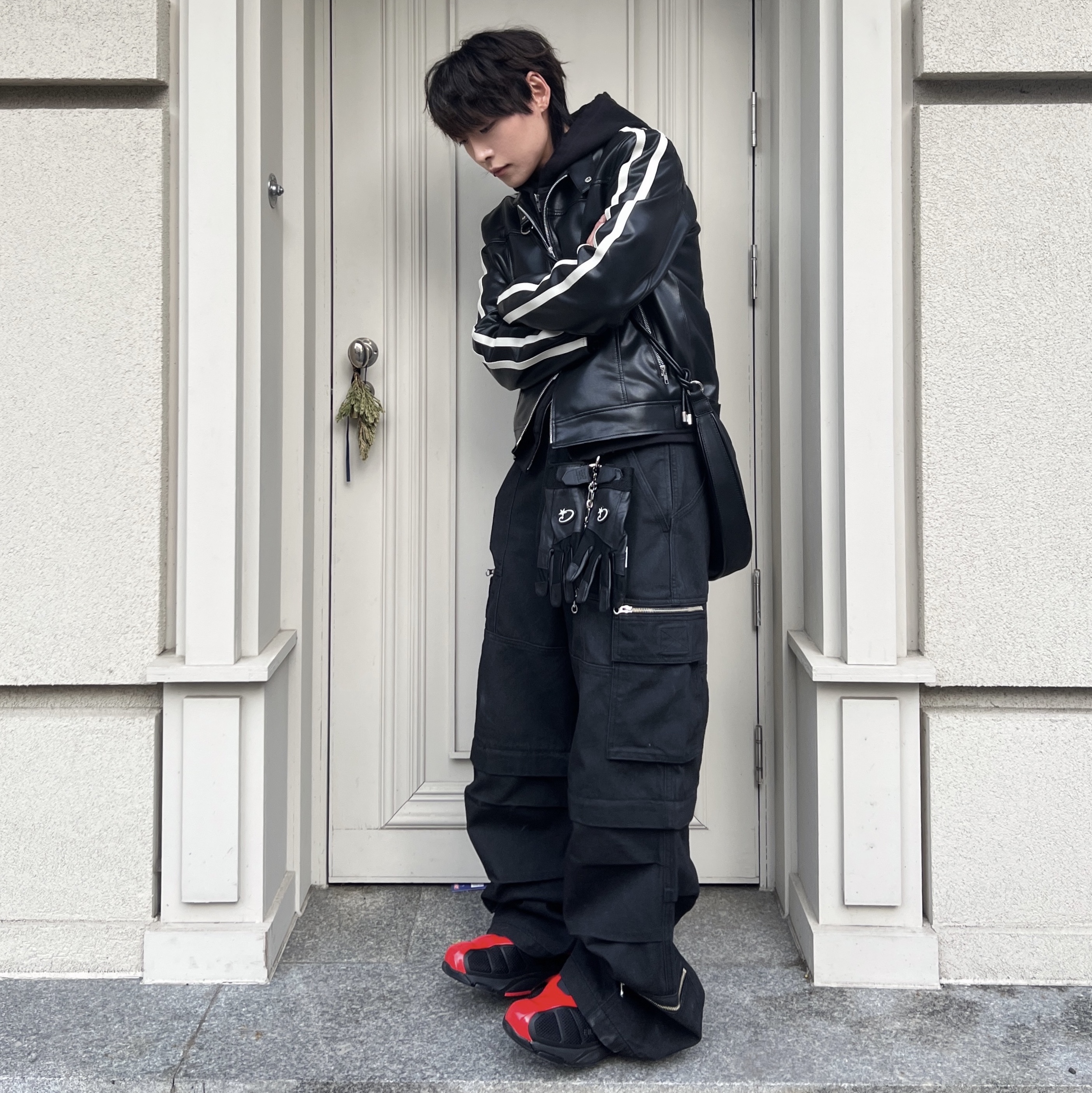 Fila Replica 2002 Black Red 착용 스타일 - 6