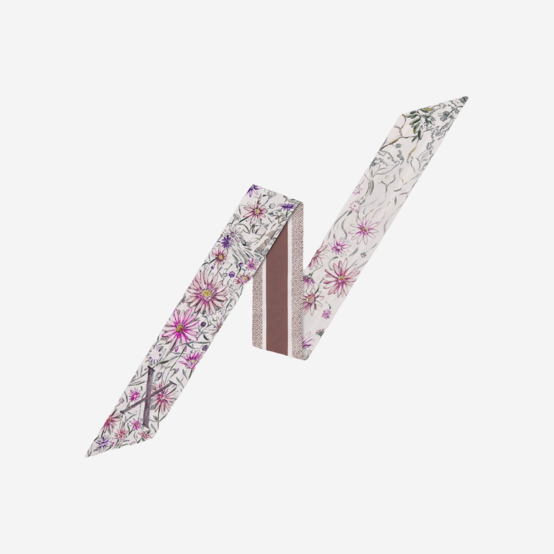 (W) Dior Abcdior Y Ylang-Ylang Yeux Mitzah Scarf Ivory Multicolor Silk Twill 상세 이미지 1