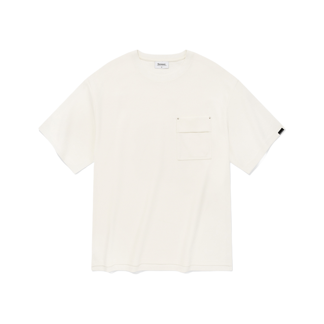 커버낫 라운드 포켓 티셔츠 화이트 | COVERNAT | KREAM