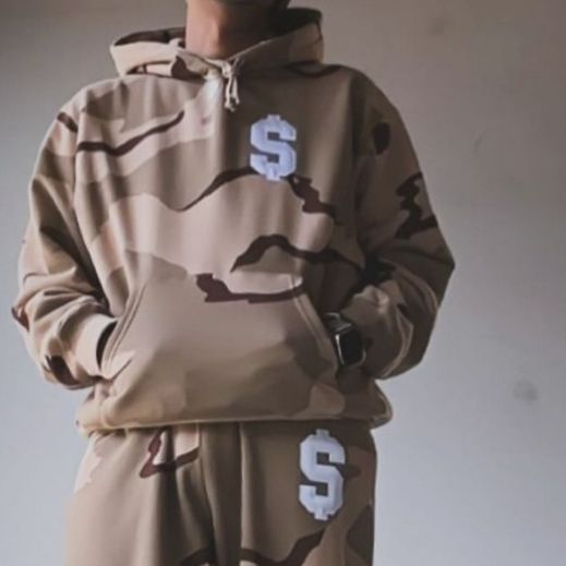 Supreme $ Hooded Sweatshirt Desert Camo - 24SS 착용 스타일 - 1