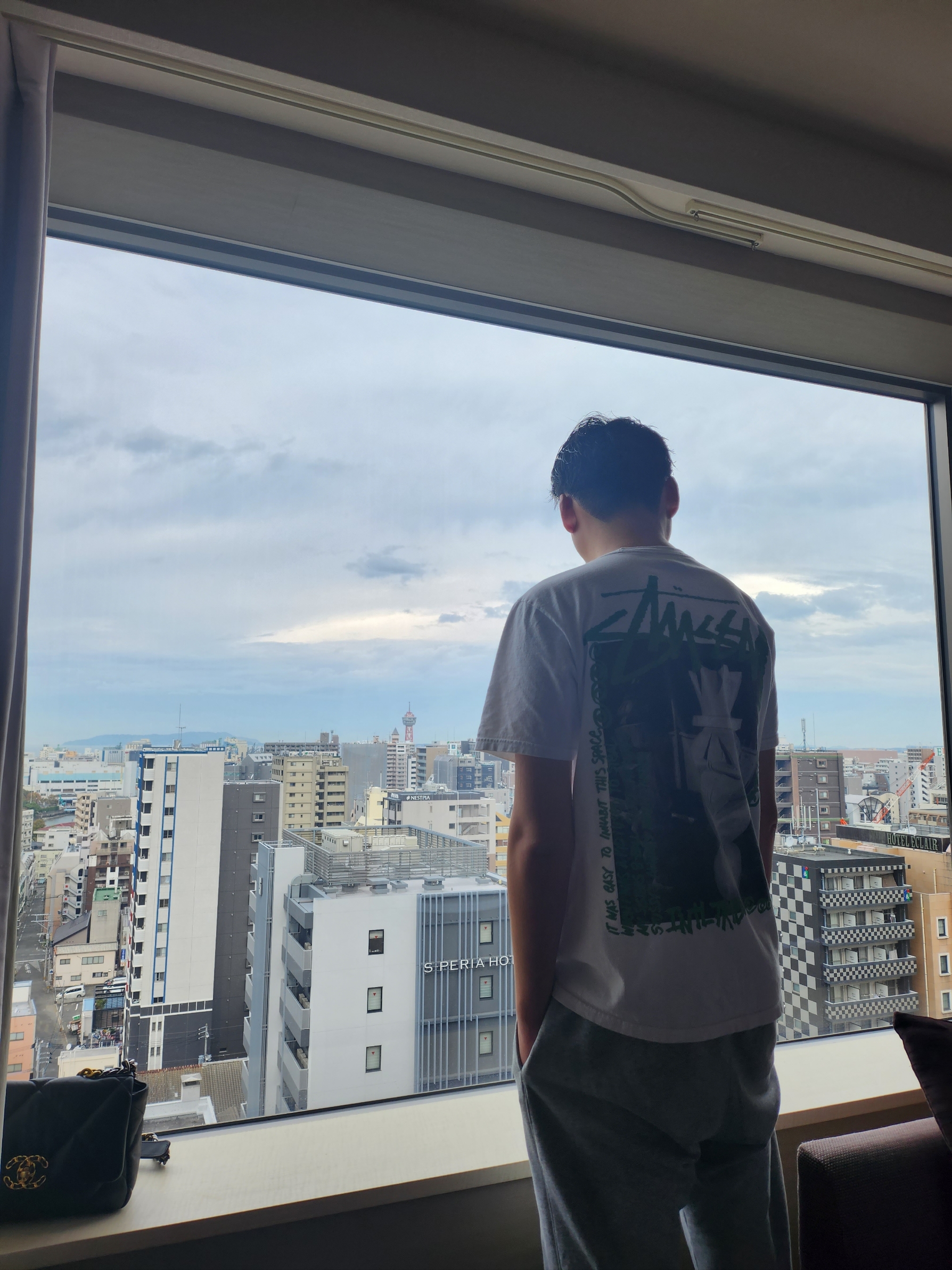 Stussy Landin T-Shirt White 착용 스타일