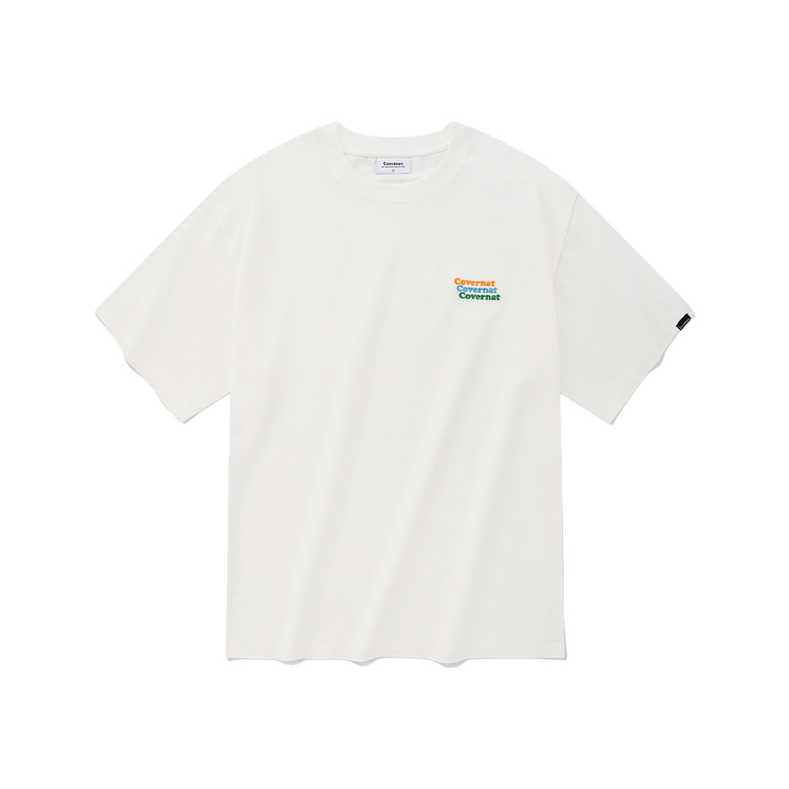 ★COVERNAT★ Multi-typo graphic t-shirt White CO2502ST52WH MUSINSA | COVERNAT Multi-typo graphic t-shirt White
