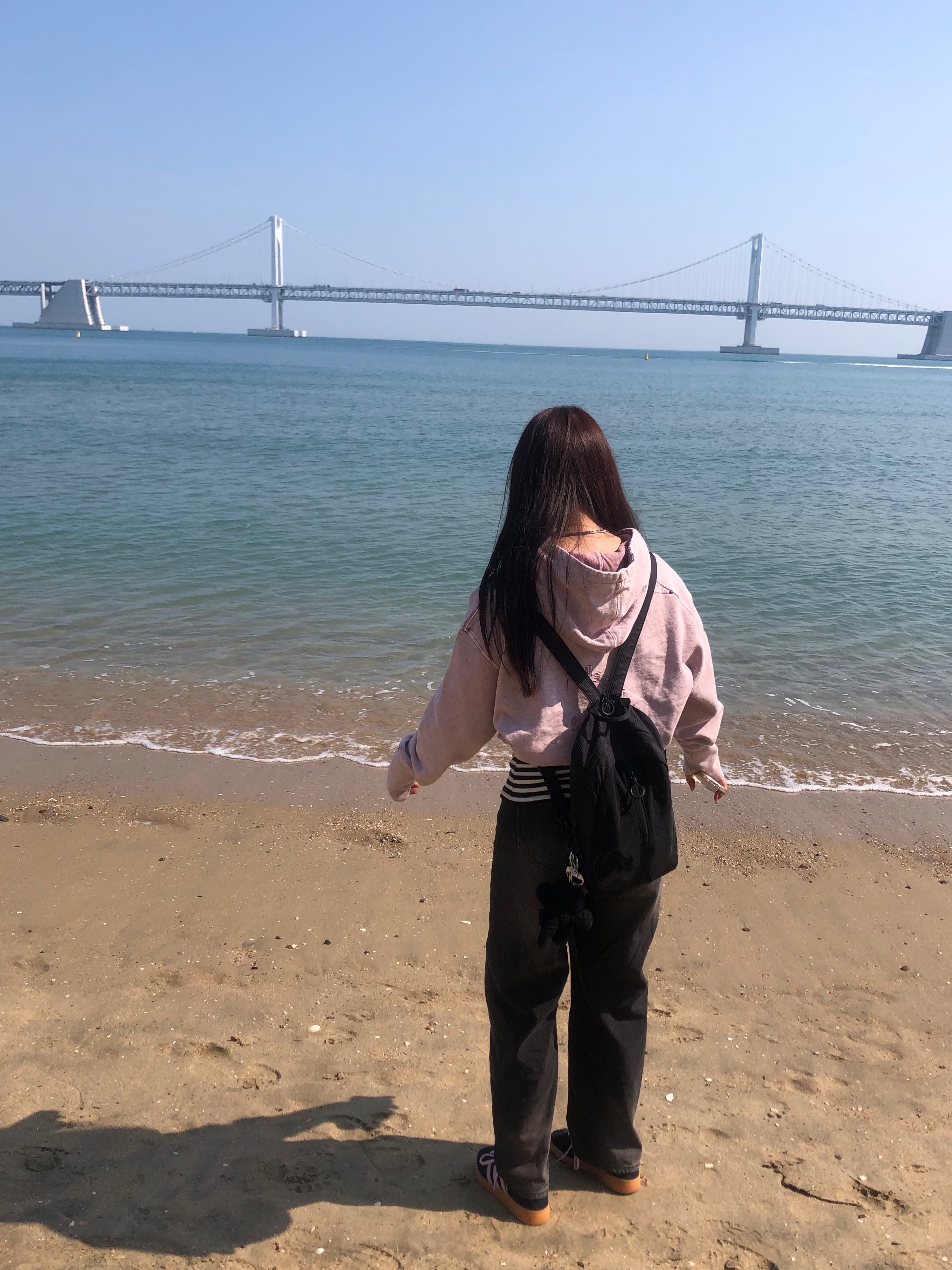 (W) Mischief Balloon Hoodie Washed Pink Brown, (W) Adidas Spezial Handball Core Black Clear Pink 착용 스타일 - 4