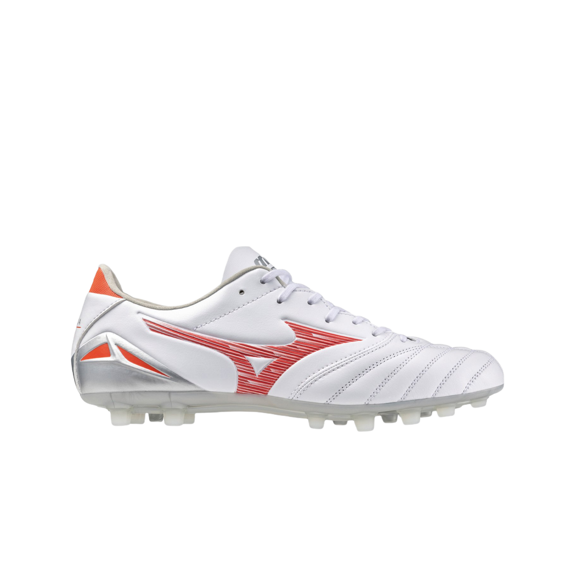 미즈노 모렐리아 네오 IV 프로 AG 화이트 라디언트 레드(Mizuno Morelia Neo IV Pro AG White Radiant Red)