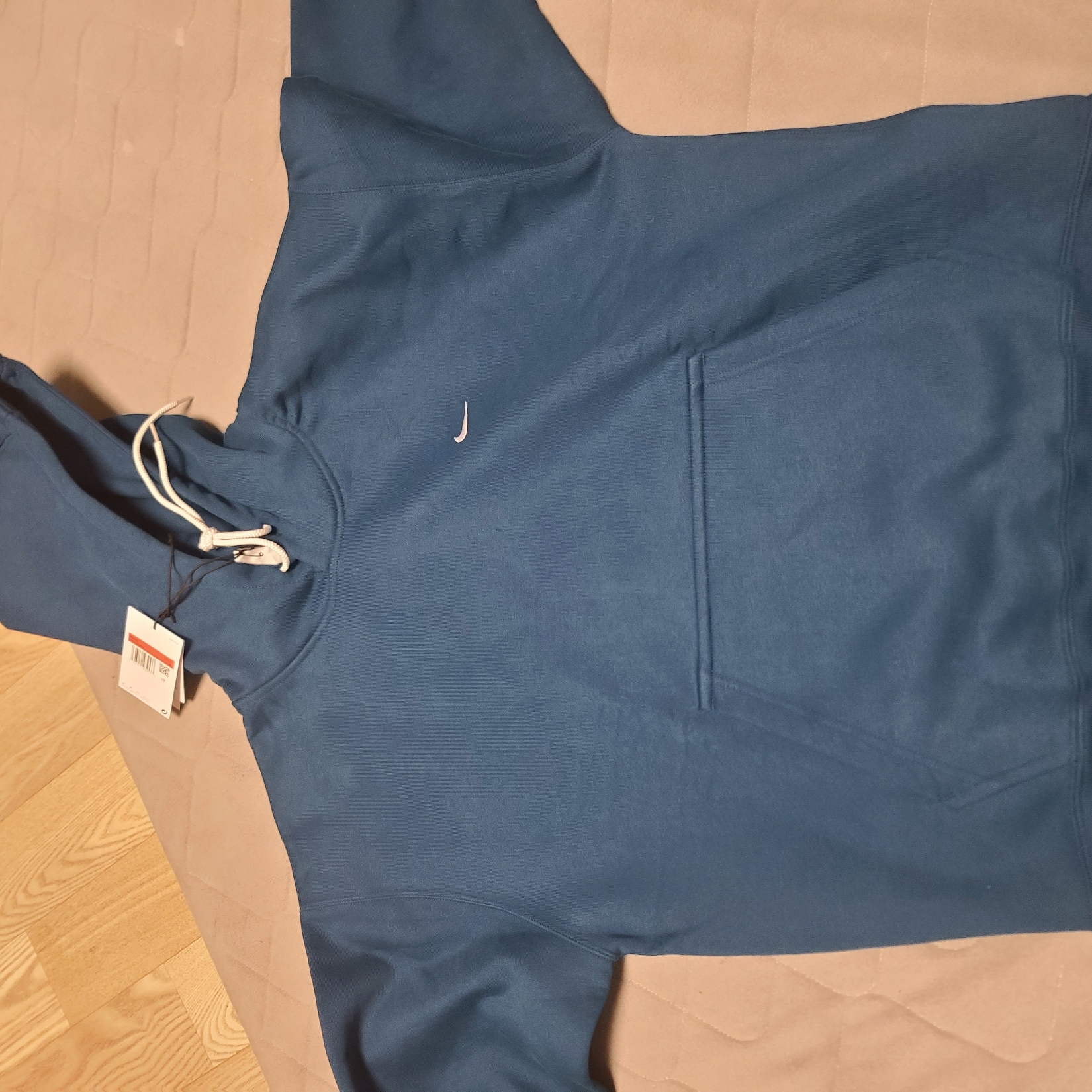 Nike NRG Solo Swoosh Fleece Hoodie Valerian Blue - Asia 착용 스타일