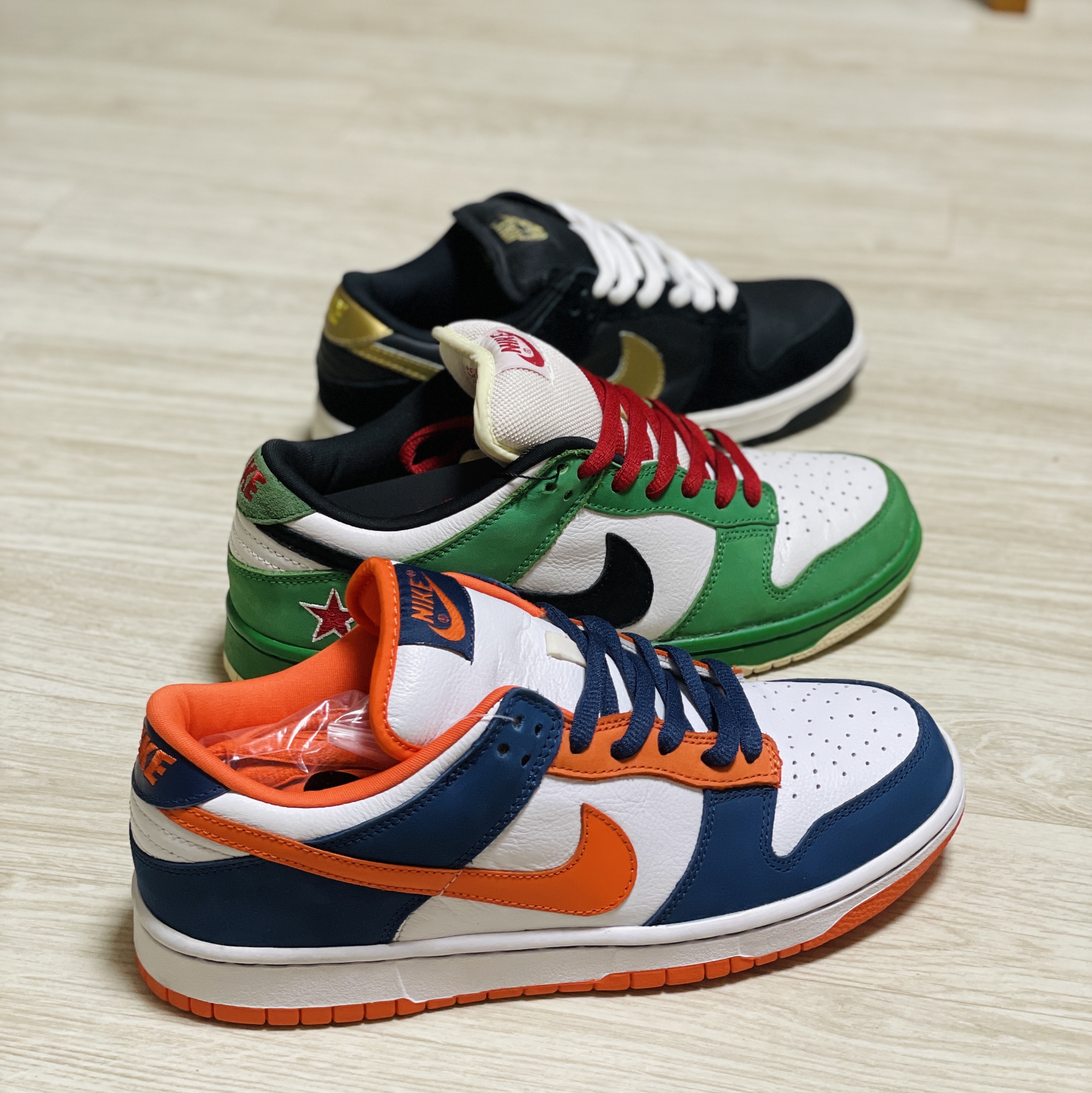 Nike SB Dunk Low Heineken, Nike SB Dunk Low Broncos 착용 스타일 - 2
