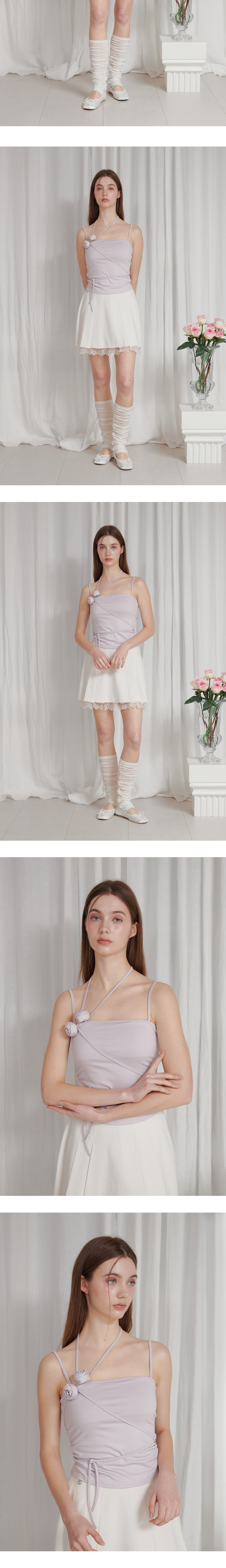 Pain Or Pleasure Rose Corsage Sleeveless Purple 상세 이미지 3