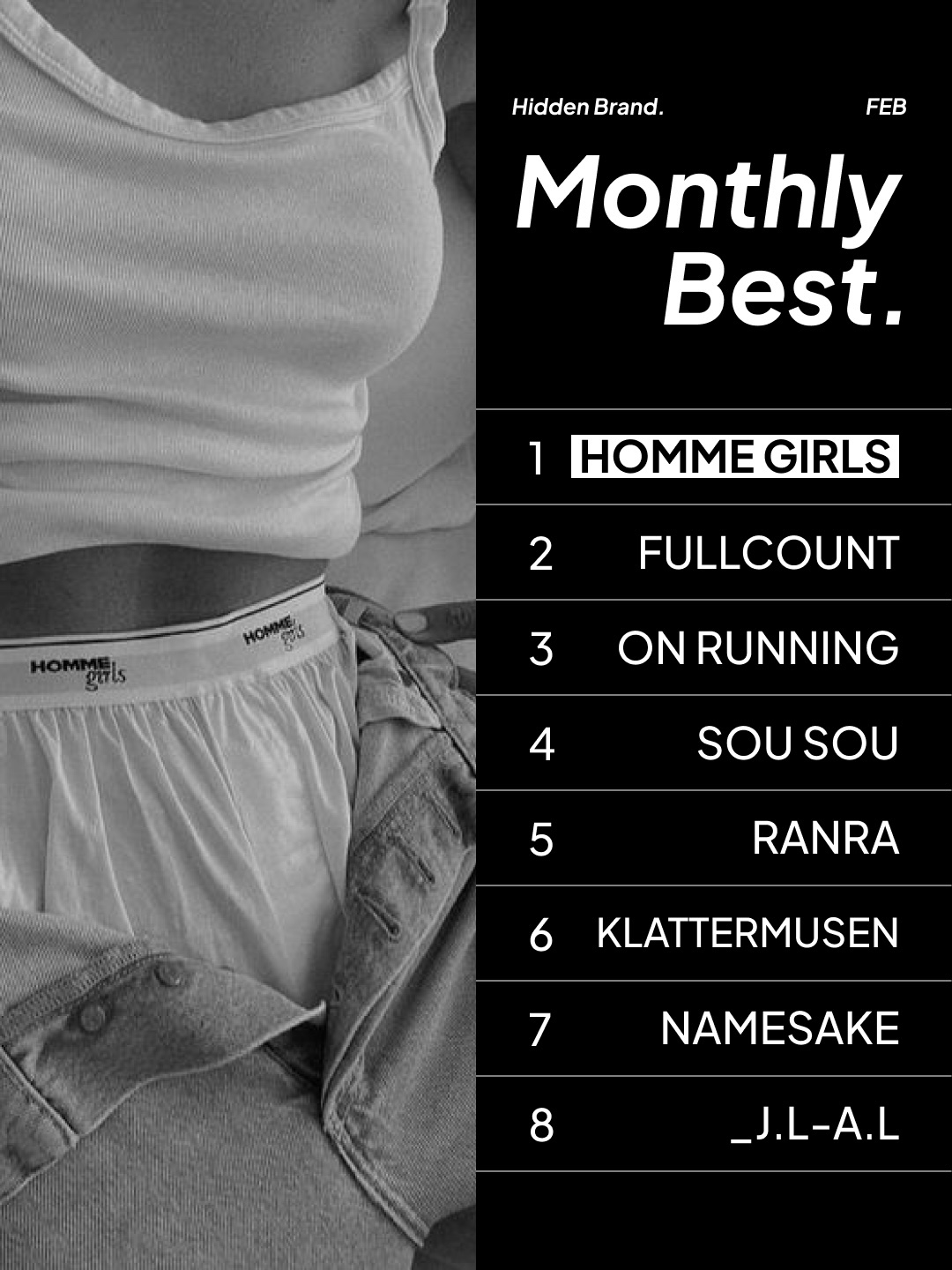 Homme Girls Original Tube Socks 3-Pair White, (W) Homme Girls Bikini Briefs White 착용 스타일 - 1