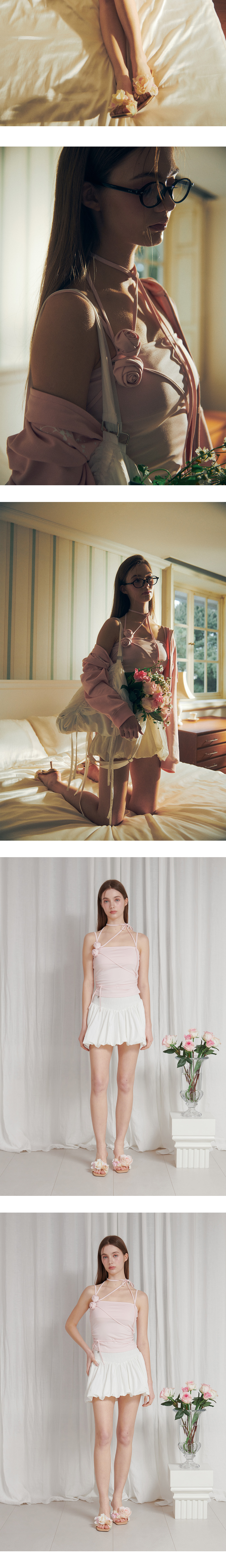 Pain Or Pleasure Rose Corsage Sleeveless Pink 상세 이미지 3