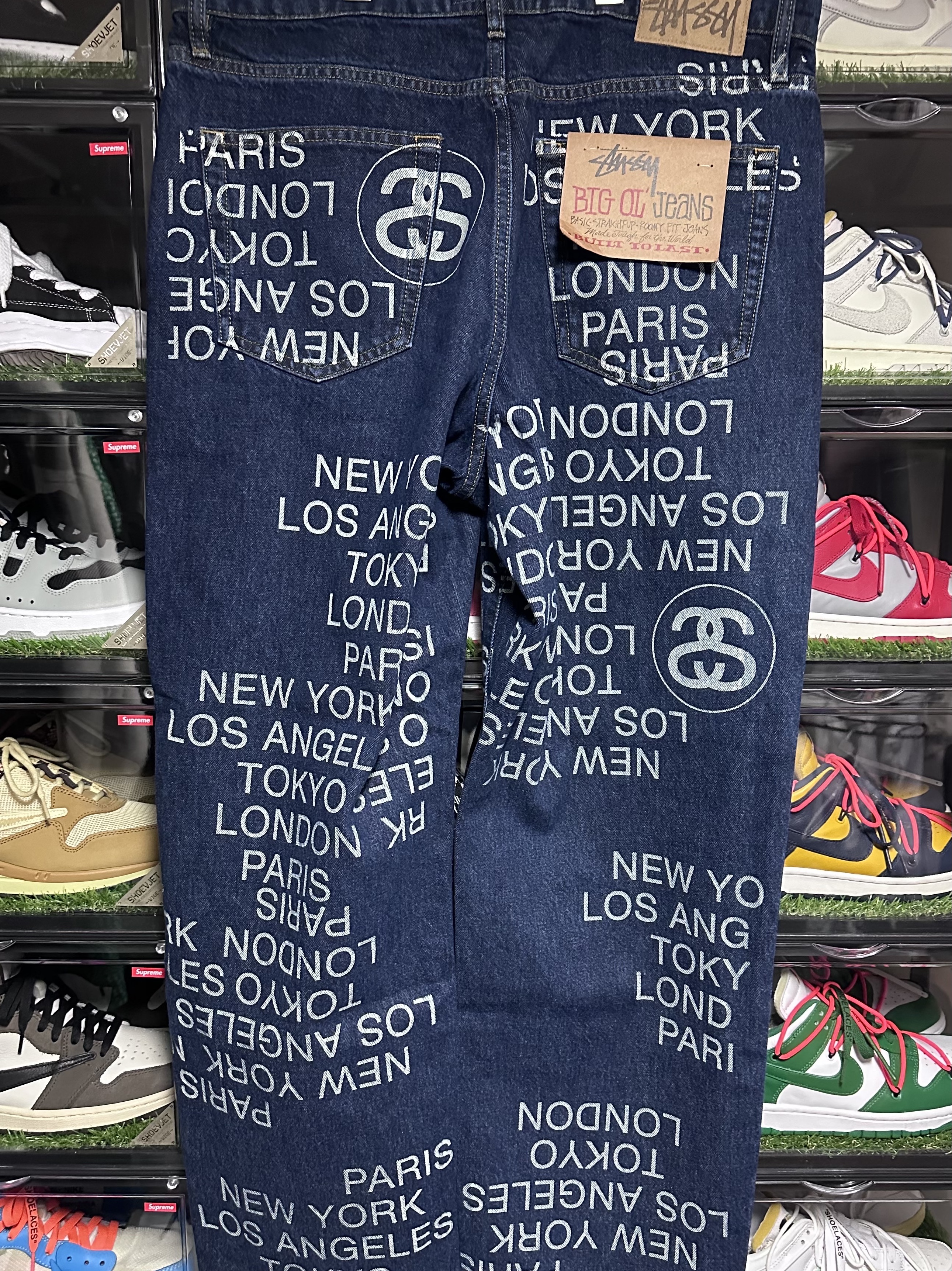 Stussy Big OL’ Jean City Link Denim One Wash 착용 스타일 - 2