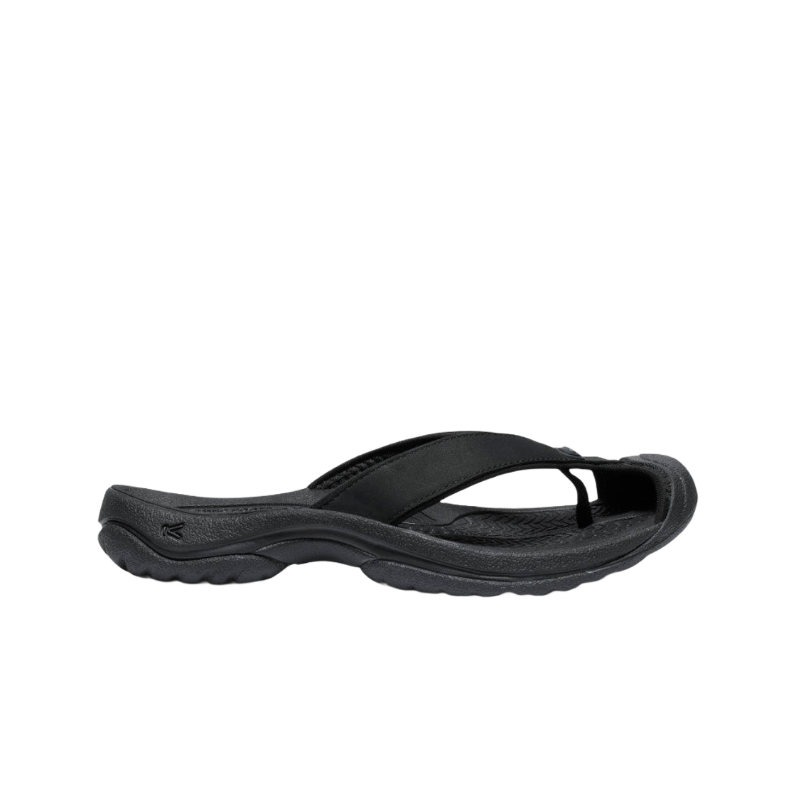 (W) 킨 와이메아 레더 플립플랍 블랙((W) Keen Waimea Leather Flip Flop Black)