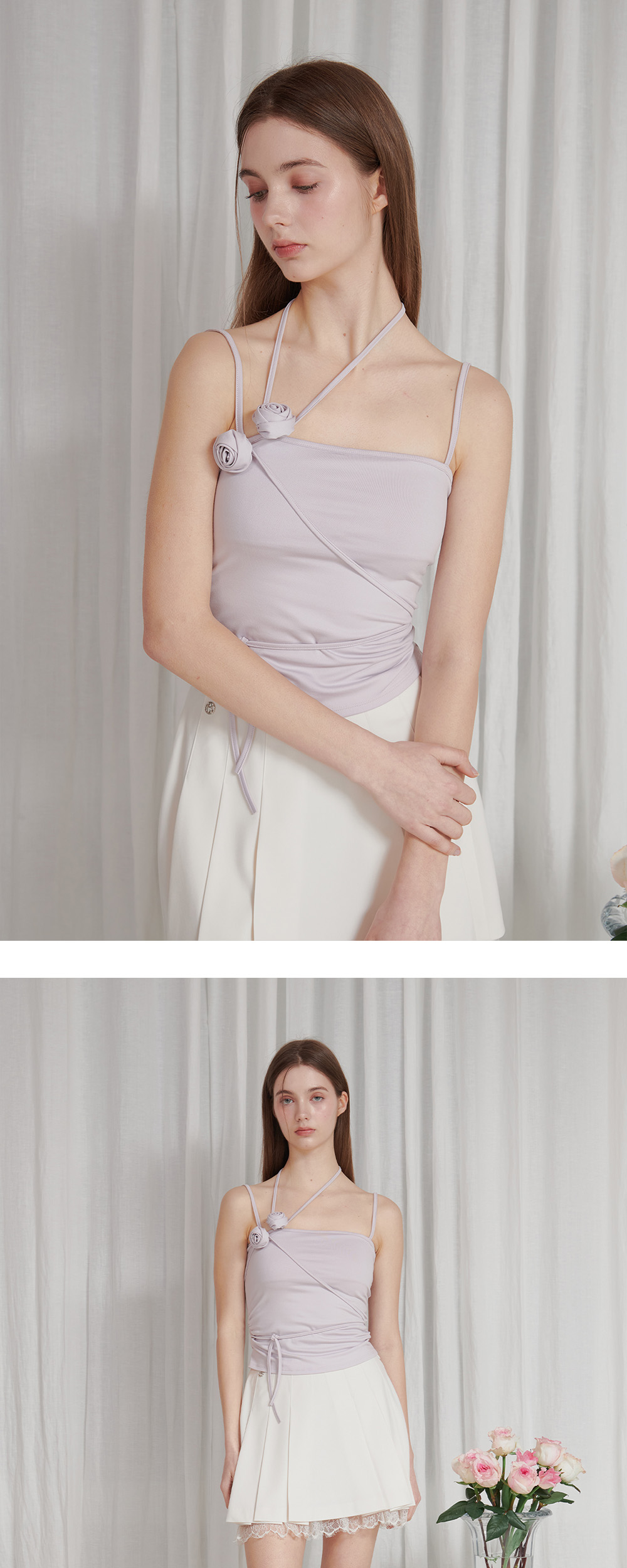 Pain Or Pleasure Rose Corsage Sleeveless Purple 상세 이미지 2