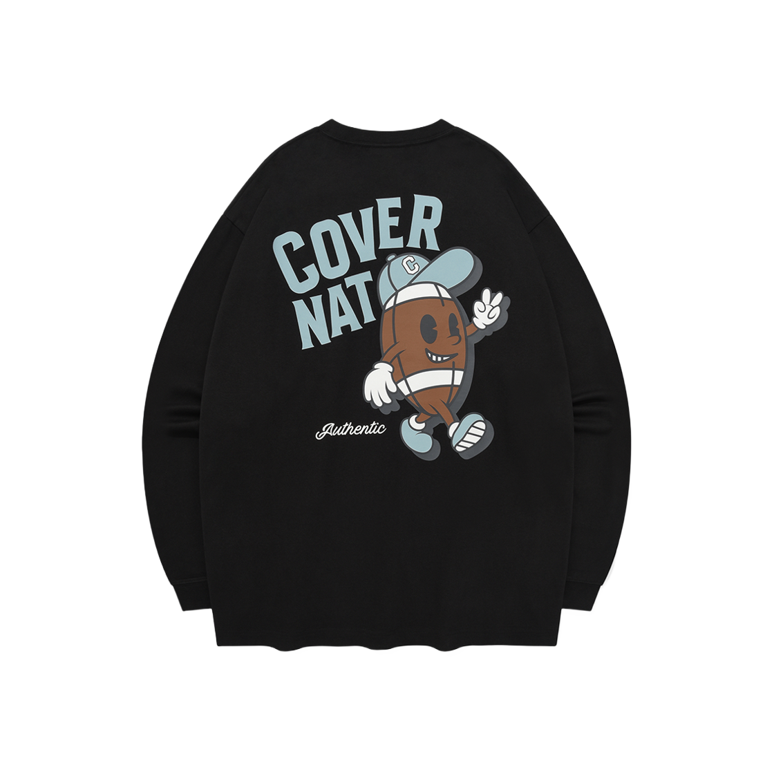 ★韓国の人気★【COVERNAT】★RUGBY GRAPHIC LONG SLEEV.E★ 커버낫 럭비 그래픽 롱슬리브 블랙 | COVERNAT | KREAM