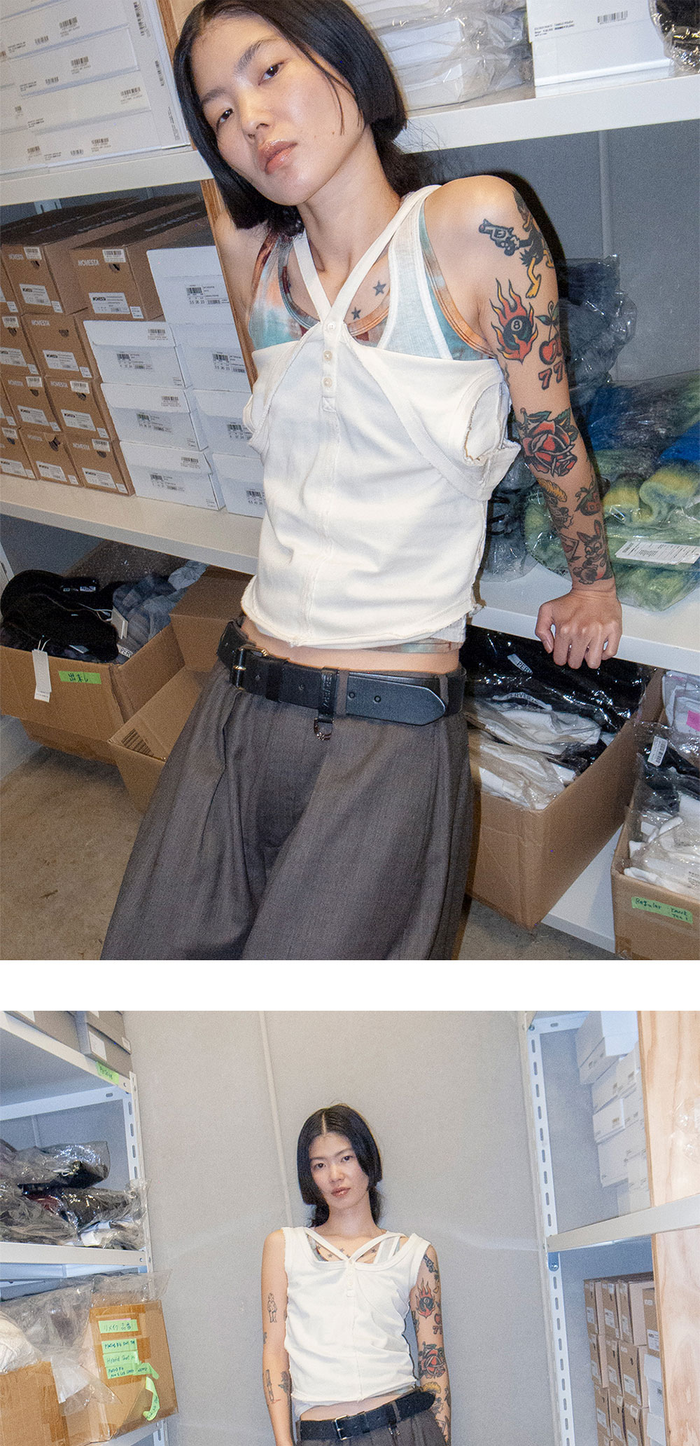 Perverze Double Strap Tank Top（会員様限定 お買い得商品