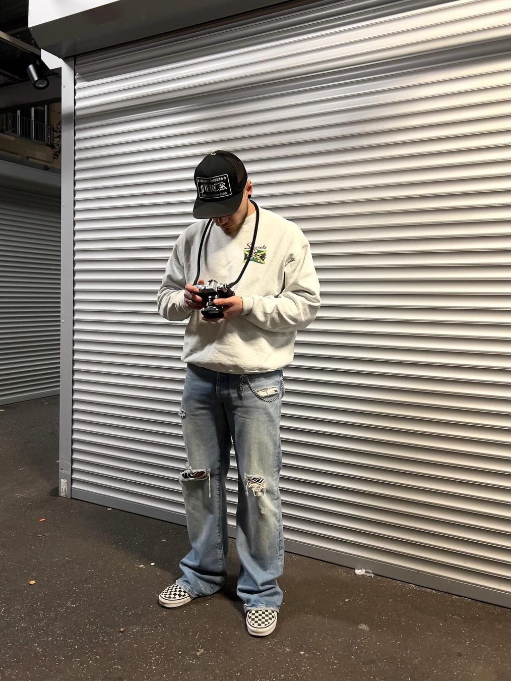 Stussy Relaxed Oversized Crew Green, Supreme Inside Out Crewneck Navy - 23FW 착용 스타일 - 5