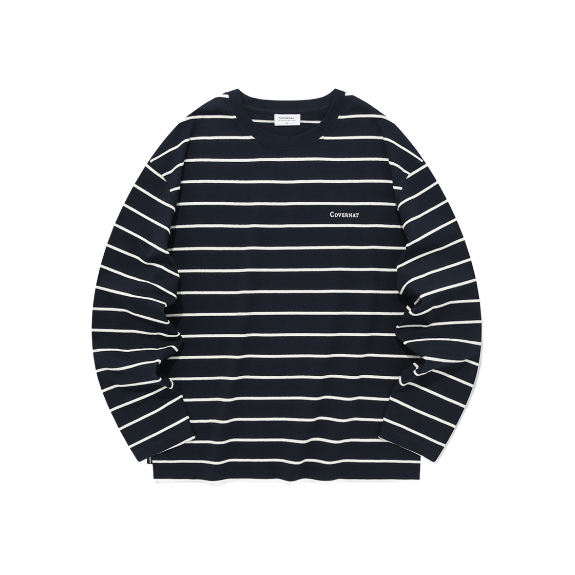 ★人気★【COVERNAT】★KNIT STRIPE LONG SLEEV.E★Tシャツ★ 커버낫 니트 스트라이프 롱슬리브 네이비 | COVERNAT | KREAM