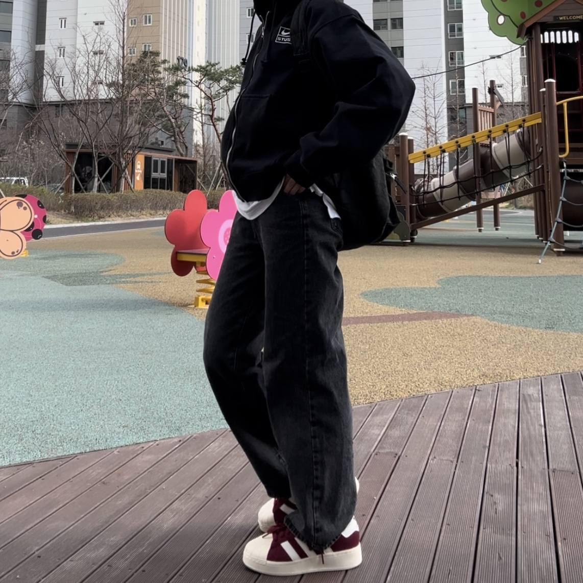 Nike x Stussy Full Zip Washed Fleece Hoodie Black (FJ9175-010), Stussy Canvas Backpack Washed Black 착용 스타일 - 1