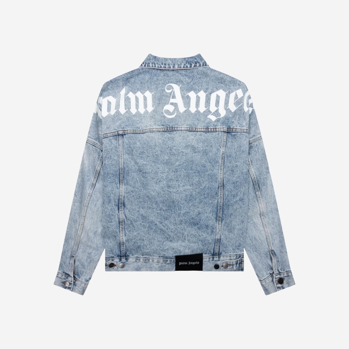 Palm Angels Back Logo Denim Jacket Light Blue 상세 이미지 1