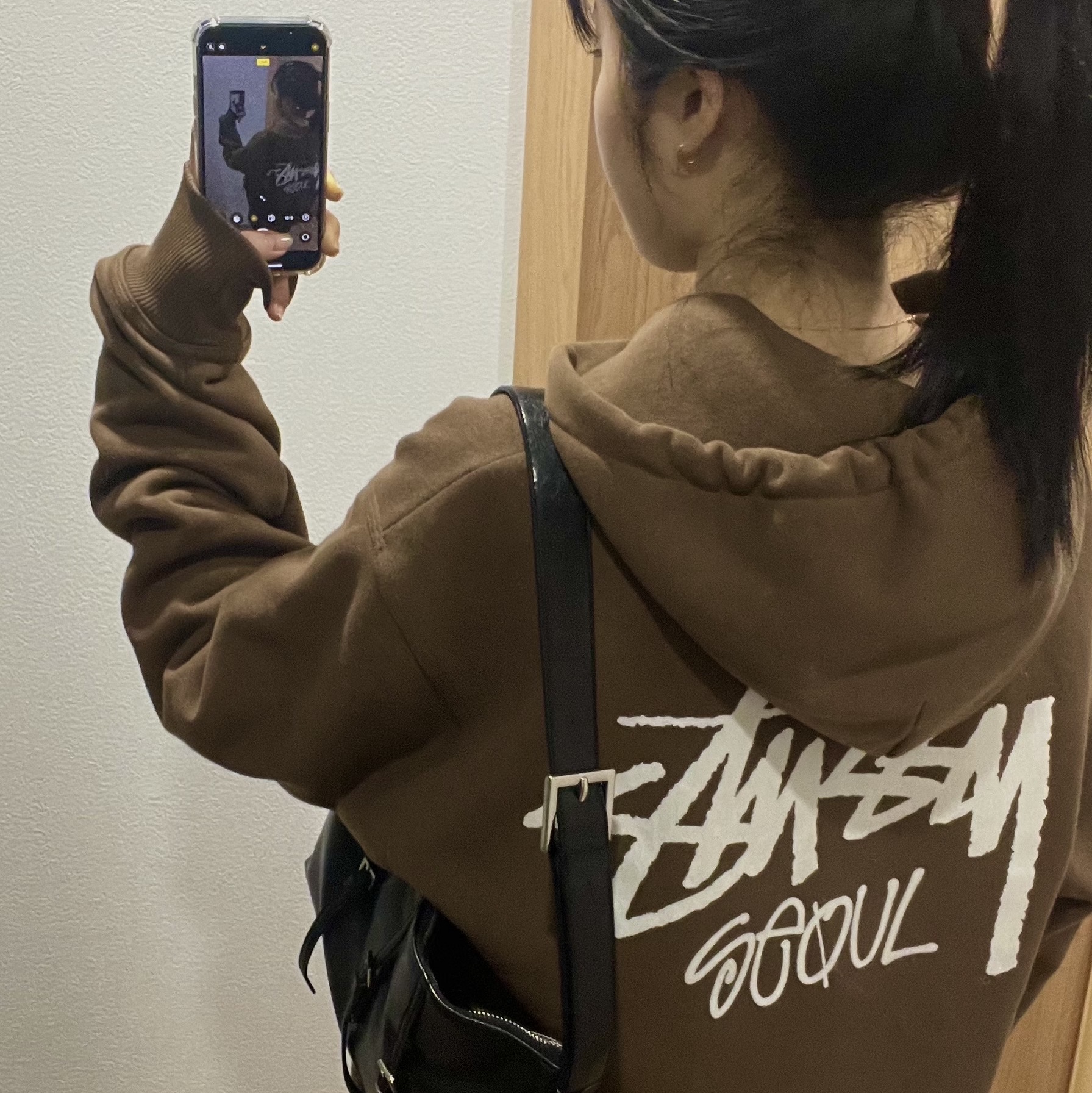 Stussy Stock Seoul Zip Hood Coffee 2022 착용 스타일