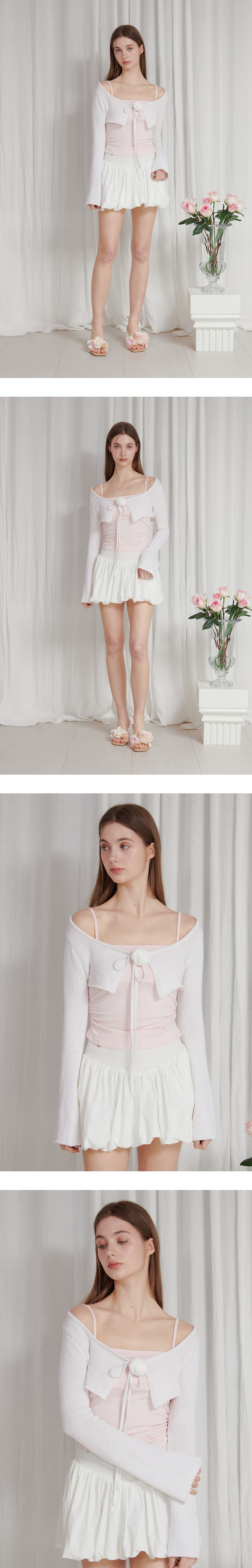 Pain Or Pleasure Rose Corsage Sleeveless Pink 상세 이미지 4