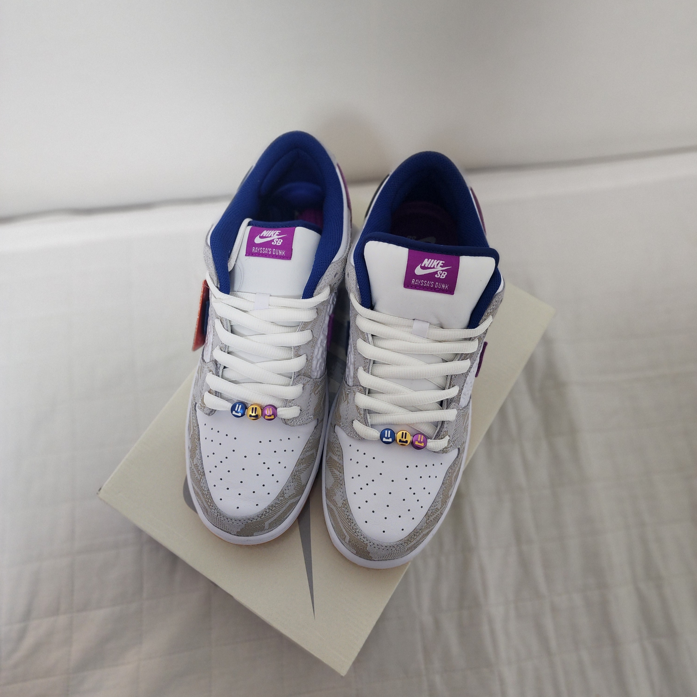 Nike x Rayssa Leal SB Dunk Low PRM Pure Platinum Vivid Purple 착용 스타일 - 1