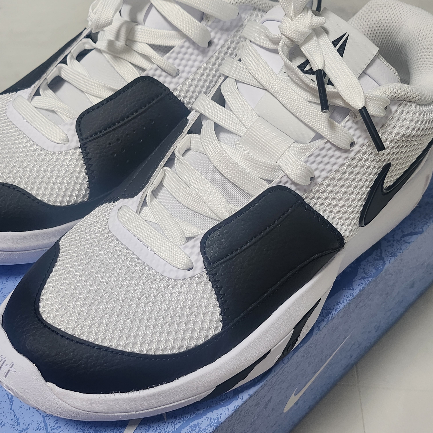 Nike Ja 1 EP White Black 착용 스타일 - 1